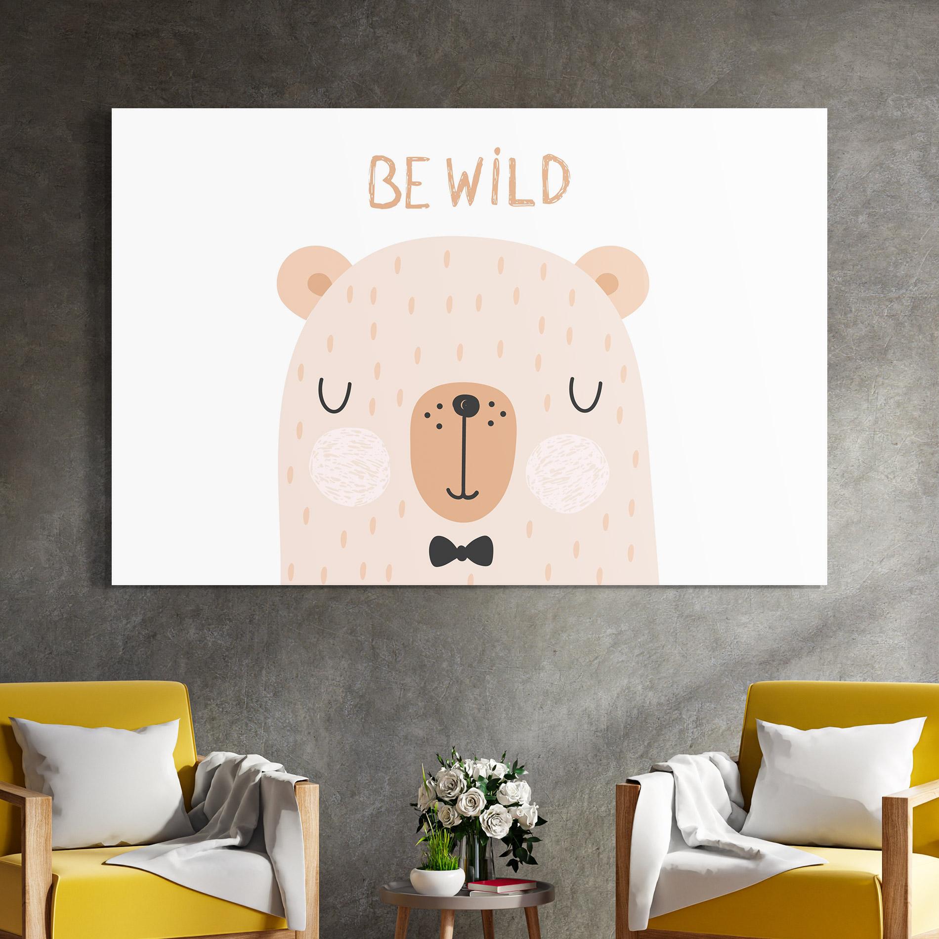 Üvegkép Bear Be Wild mockup 4