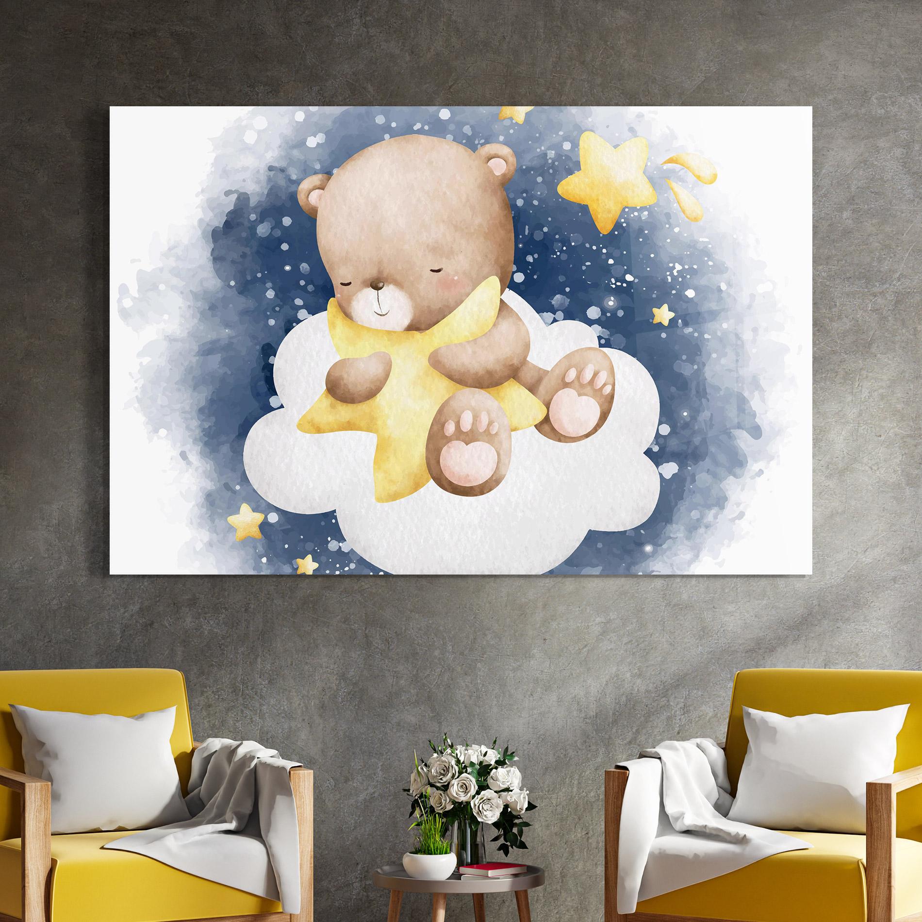 Üvegkép Bear Cloud Star mockup 4