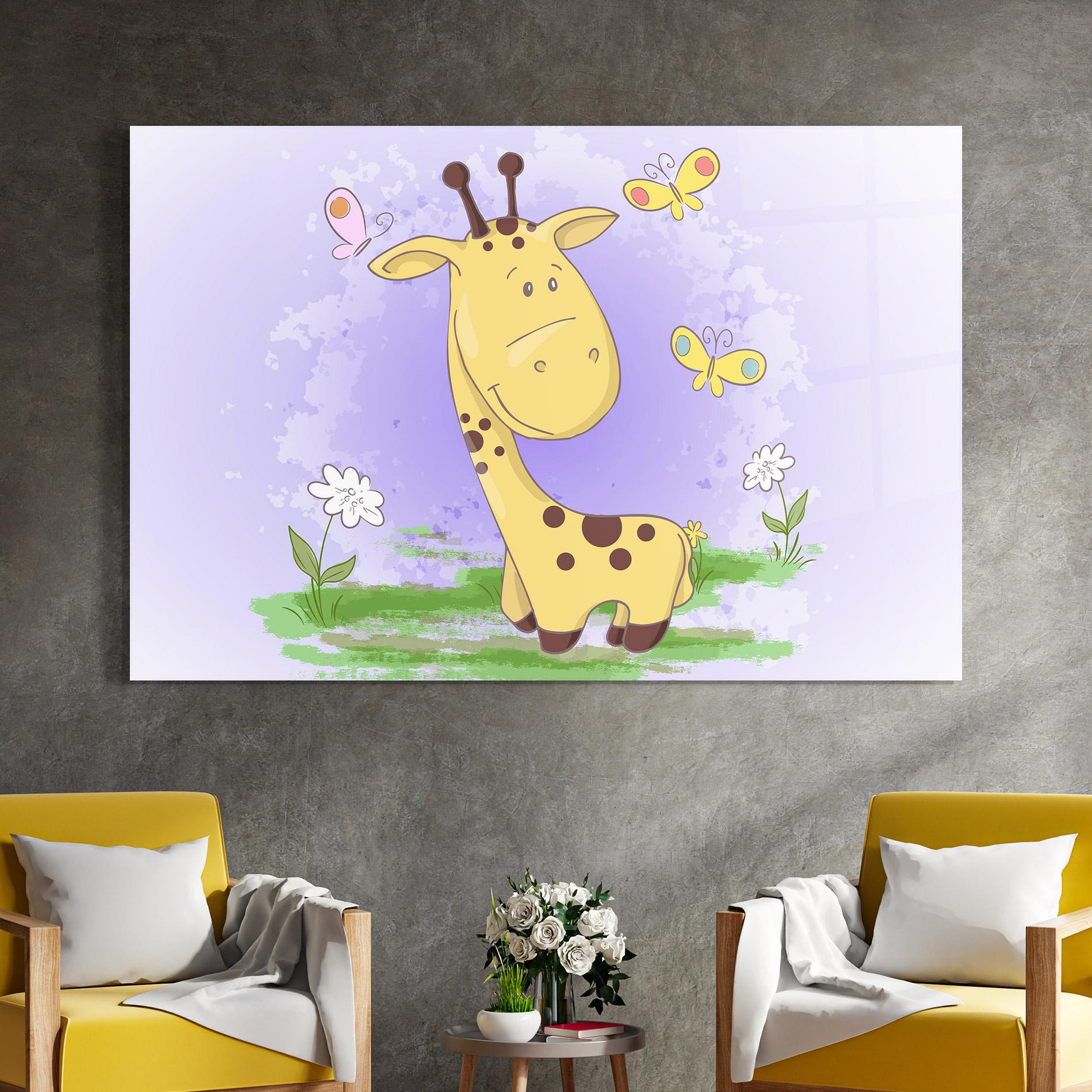 Üvegkép Cute Giraffe mockup 4
