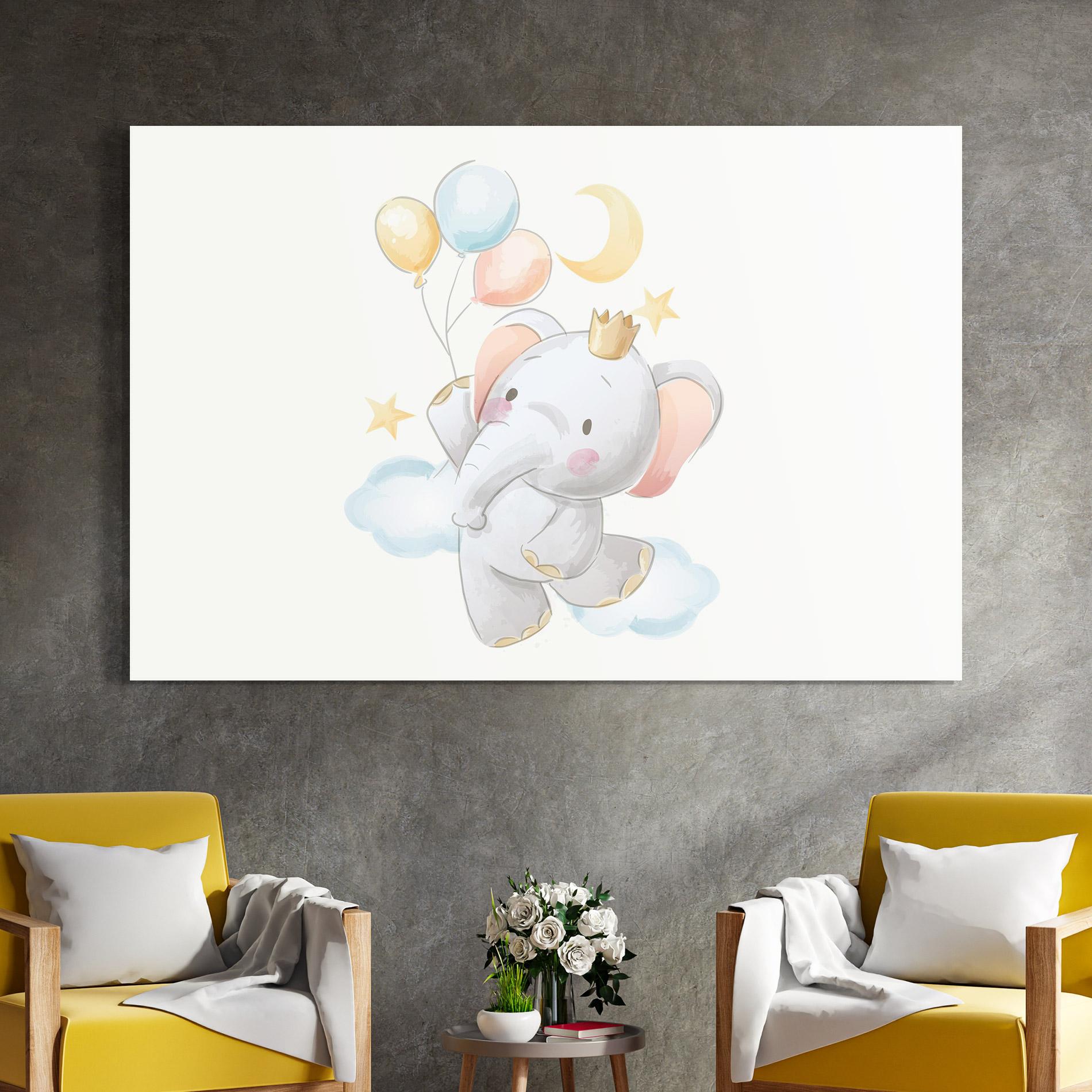 Üvegkép Elephant Flying mockup 4