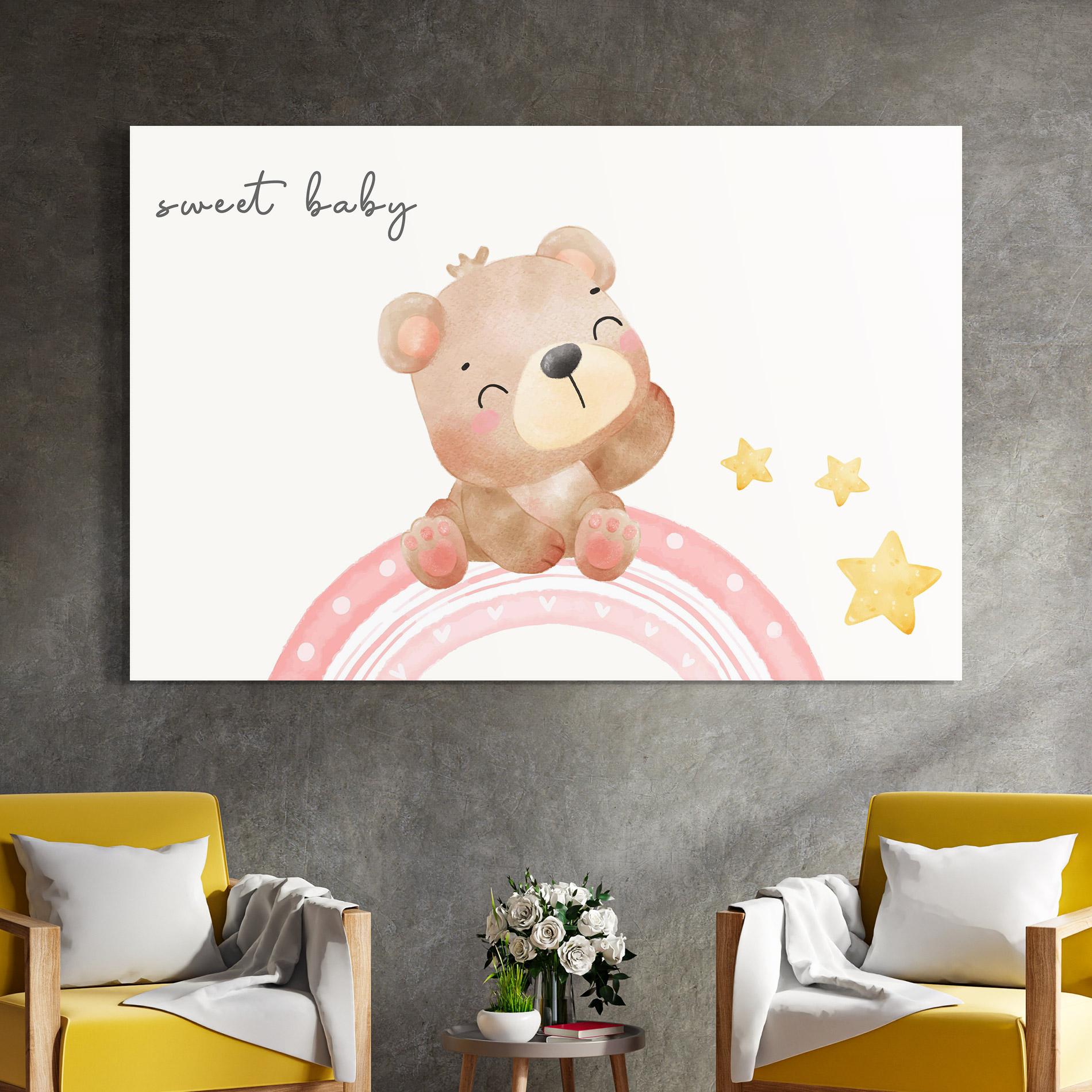 Üvegkép Sweet Baby Bear mockup 4