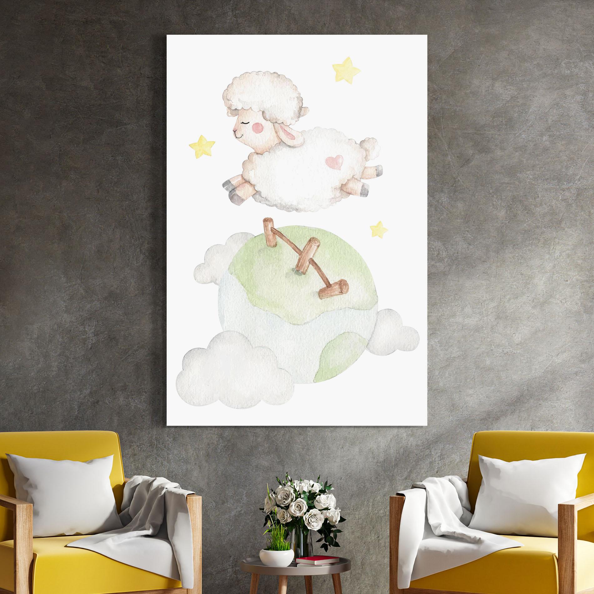 Üvegkép Sheep Jump mockup 4