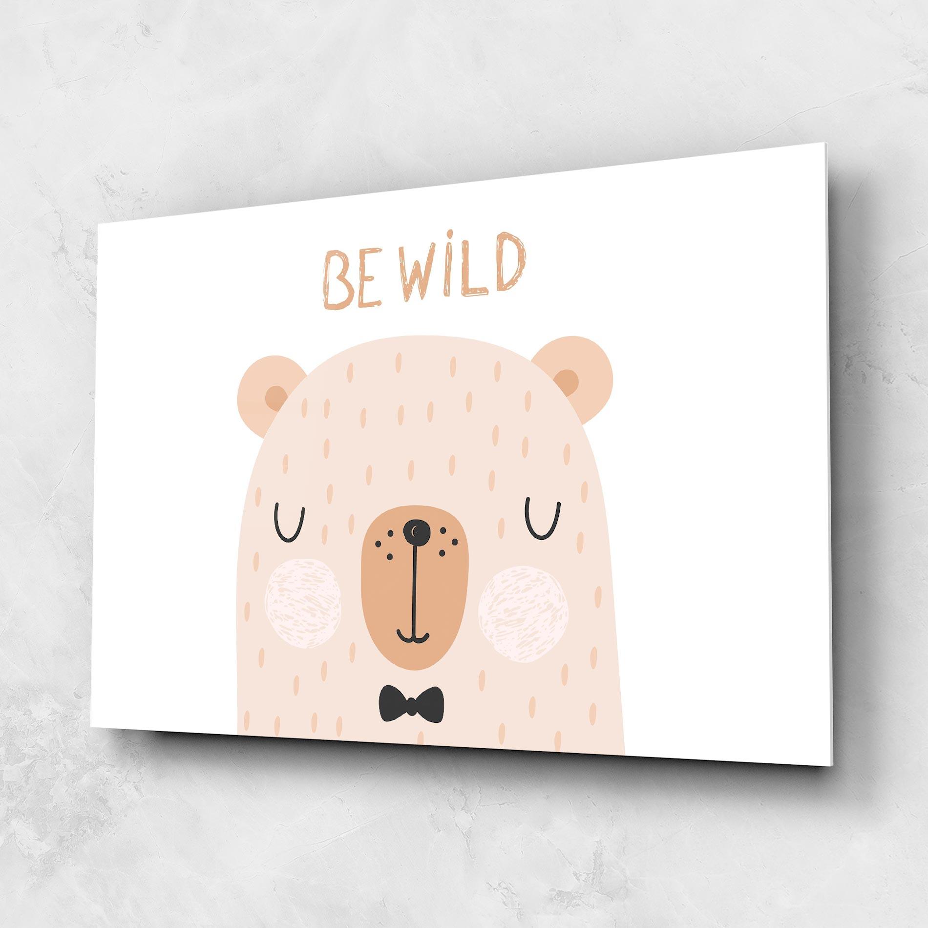 Üvegkép Bear Be Wild mockup 1