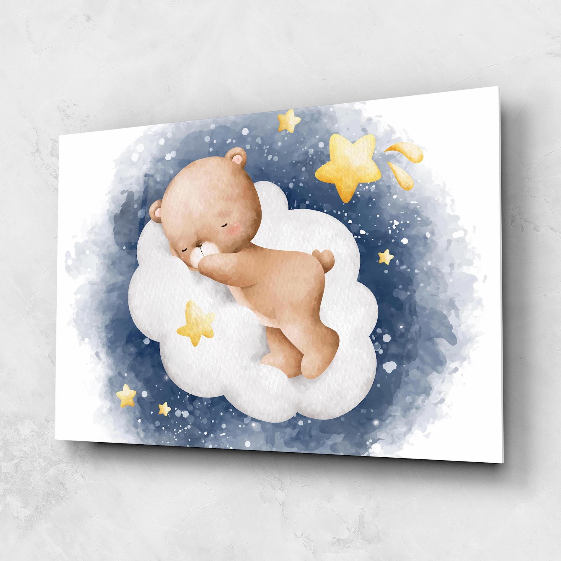Üvegkép Bear Cloud Sleep mockup 1