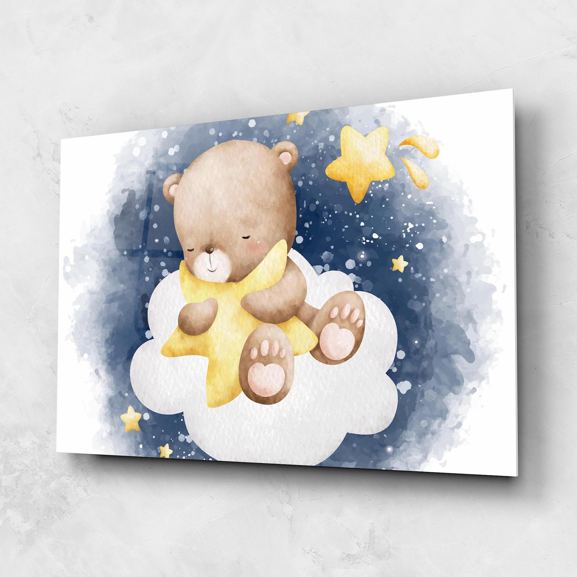 Üvegkép Bear Cloud Star mockup 1