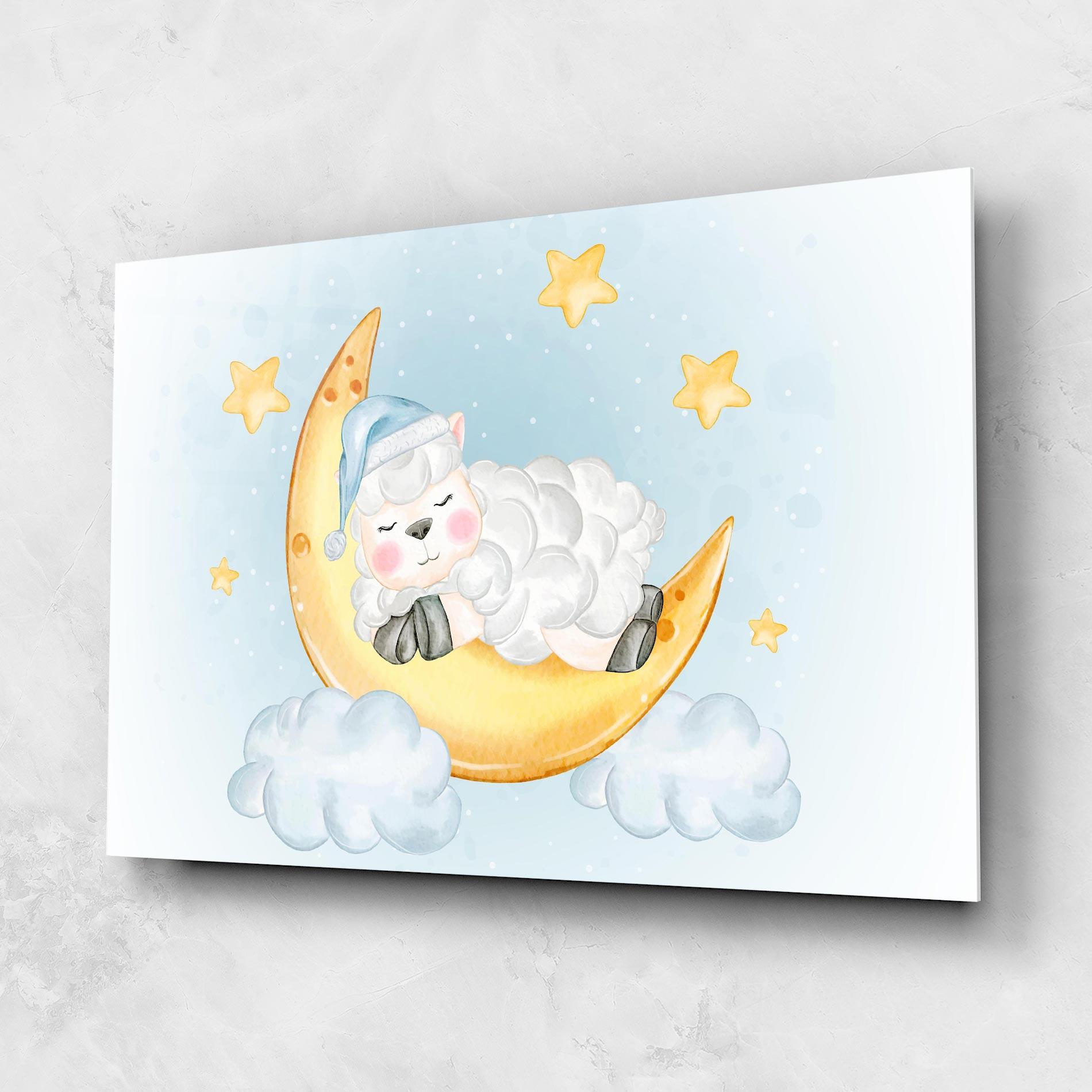 Üvegkép Sheep Sleeping mockup 1