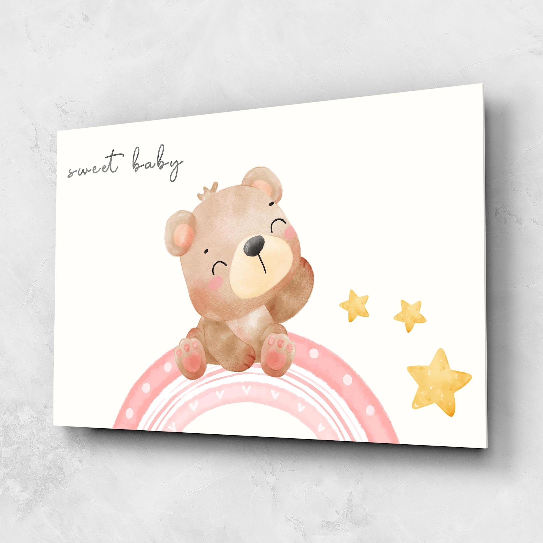 Üvegkép Sweet Baby Bear mockup 1