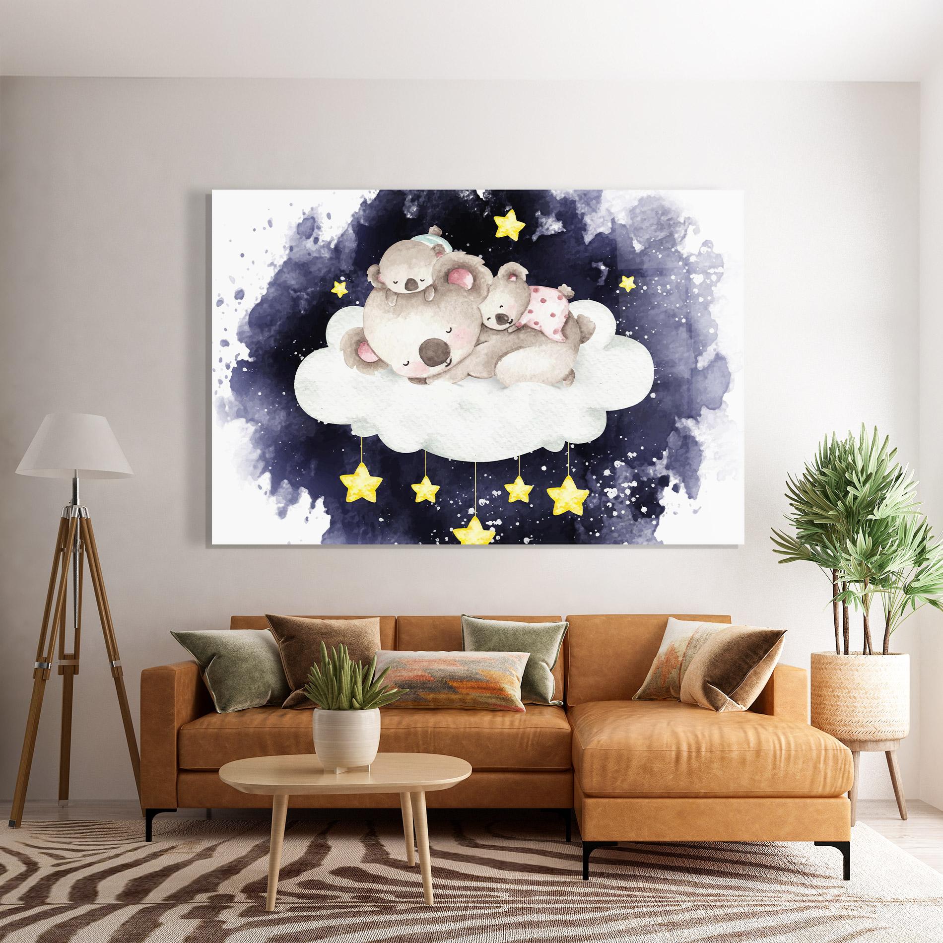 Üvegkép Baby Koala Sleeping mockup 7