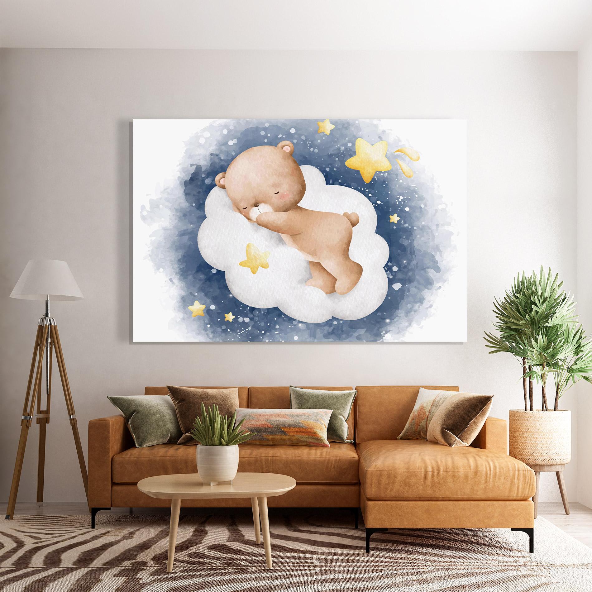 Üvegkép Bear Cloud Sleep mockup 7