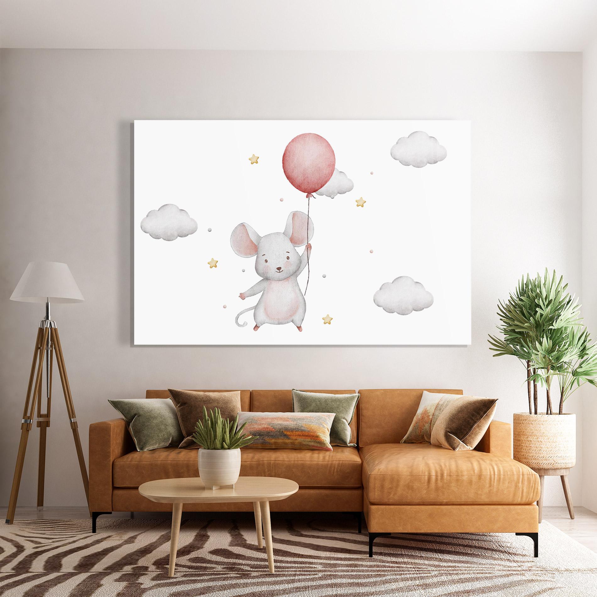 Üvegkép Mouse Balloon mockup 7