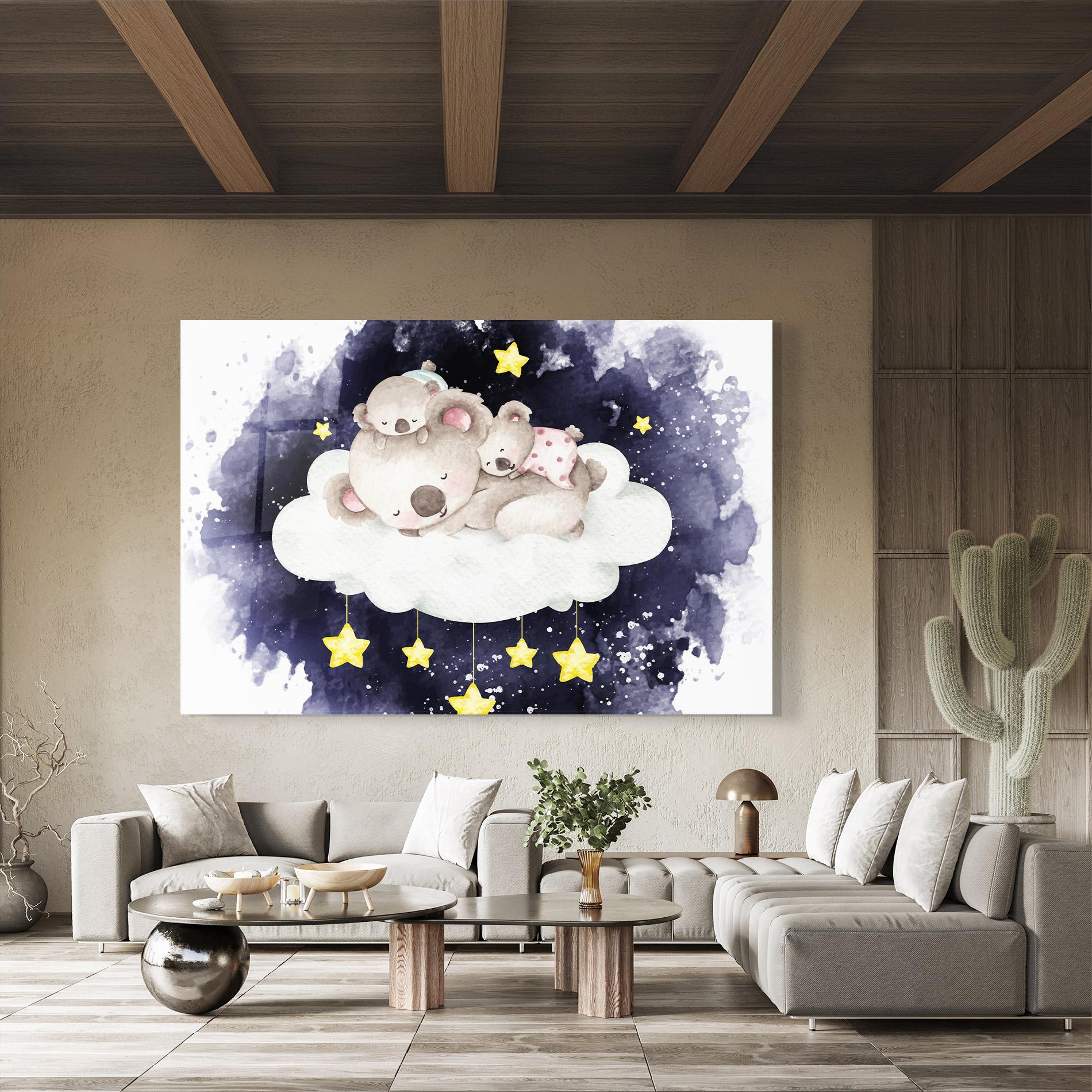 Üvegkép Baby Koala Sleeping mockup 8
