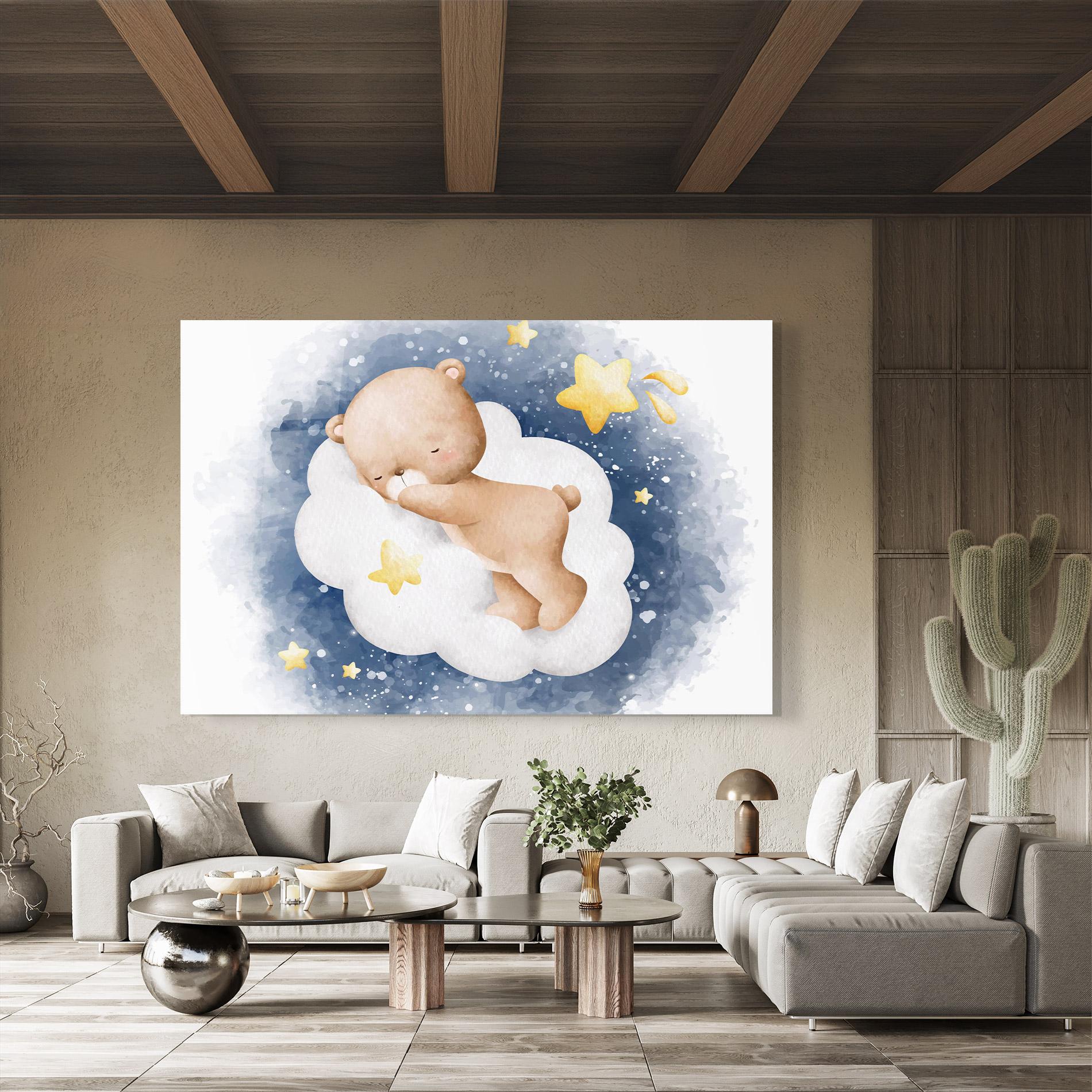 Üvegkép Bear Cloud Sleep mockup 8