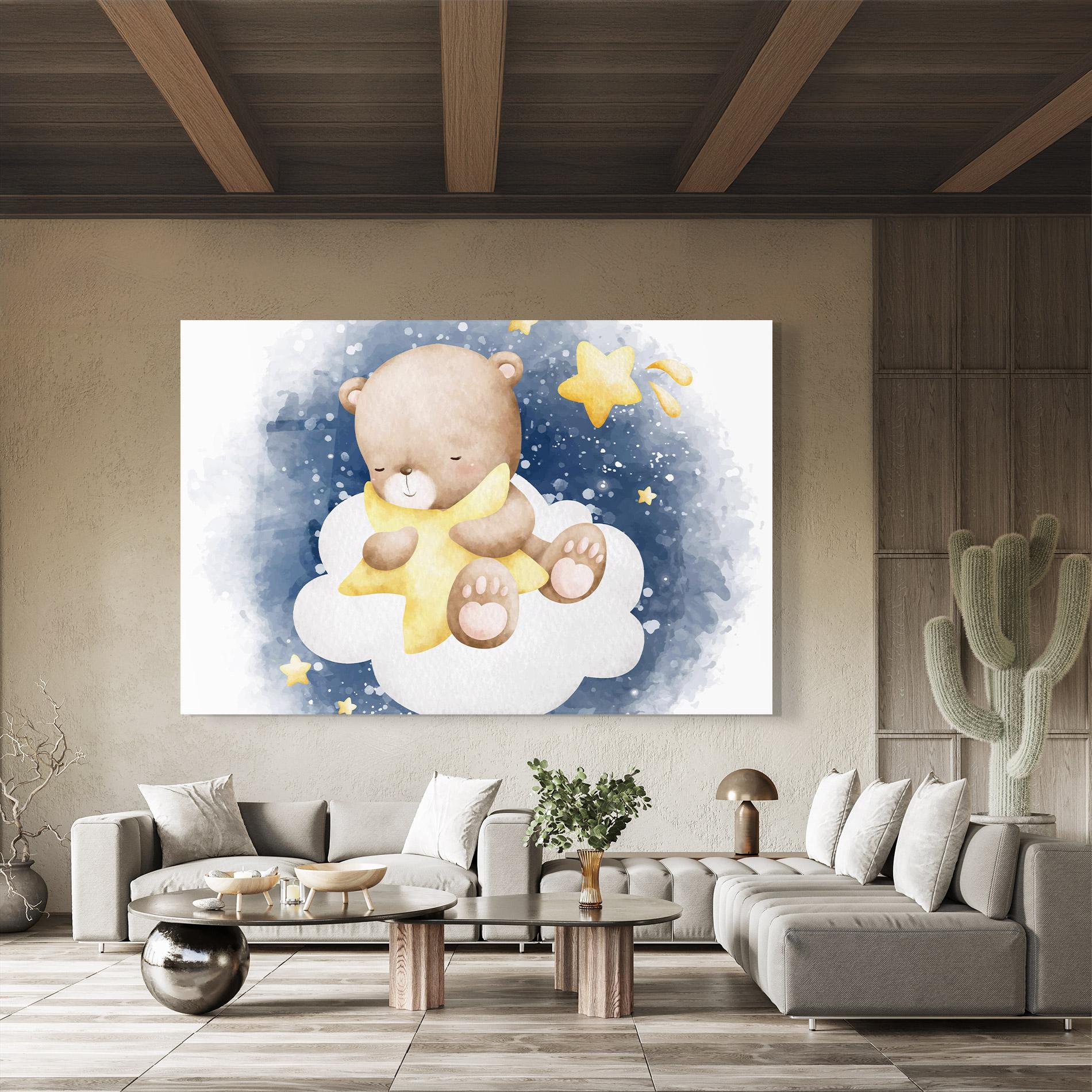 Üvegkép Bear Cloud Star mockup 8