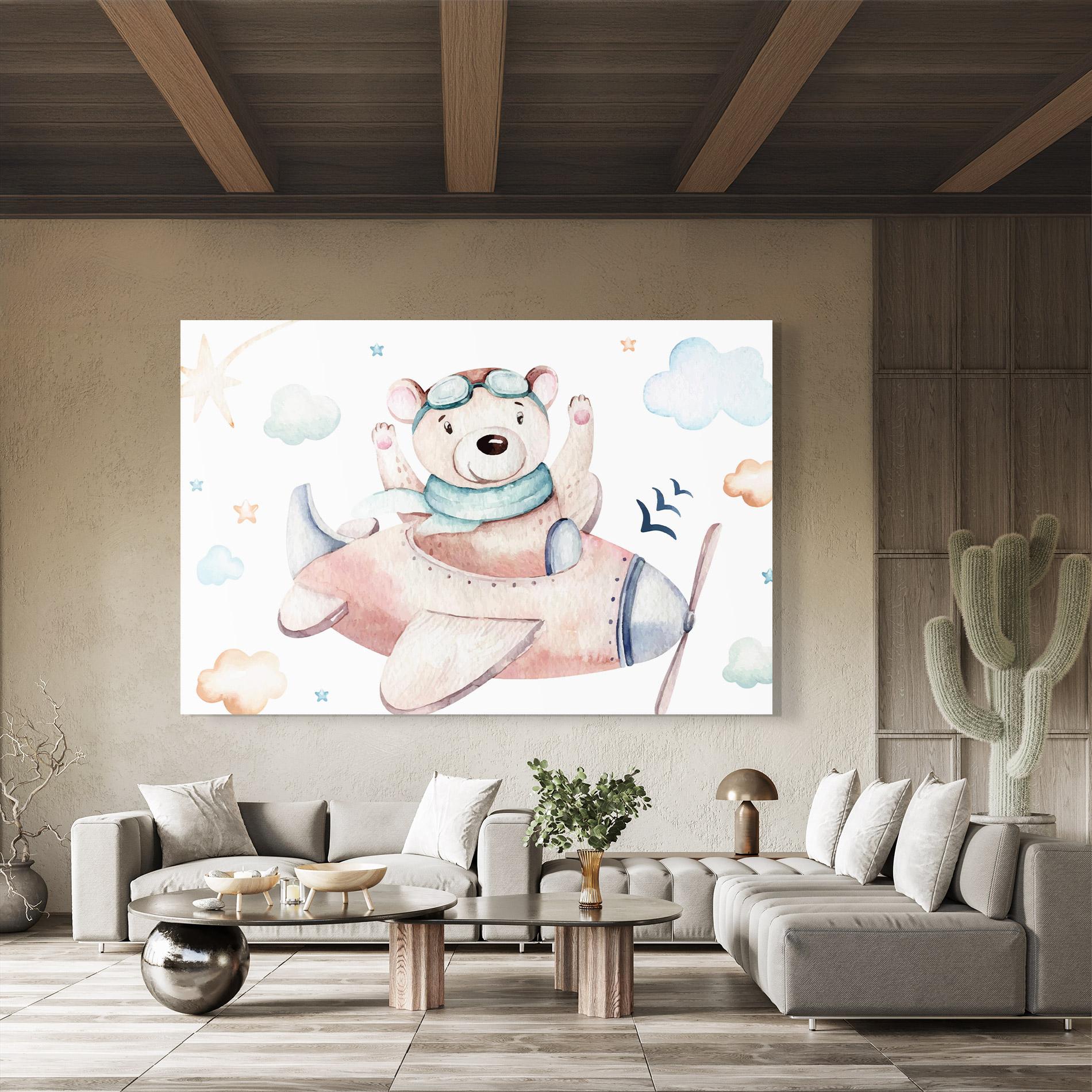 Üvegkép Bear Flying mockup 8