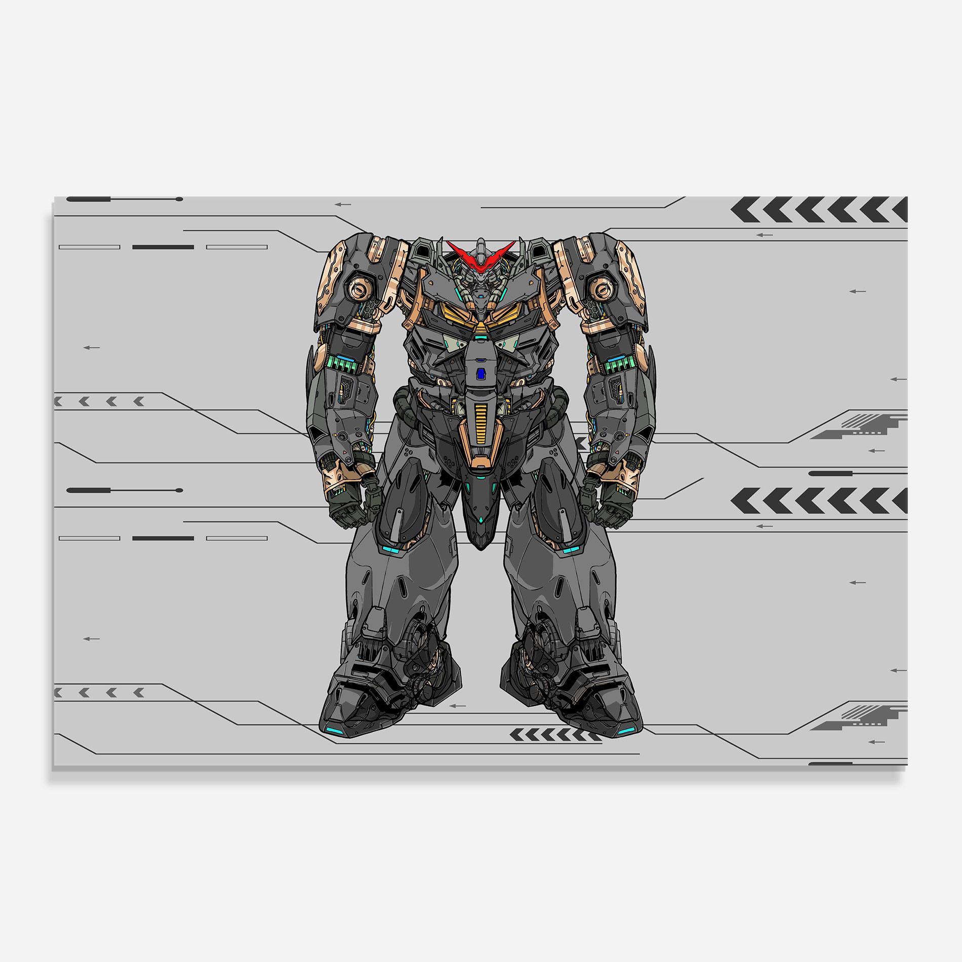 Üvegkép Big Grey Robot mockup 0