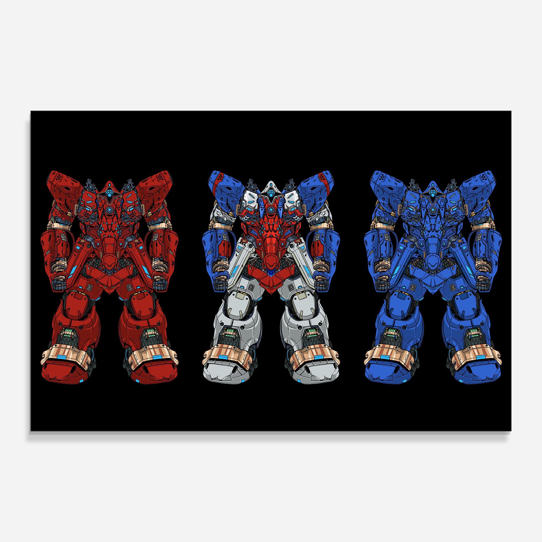 Blue Red Robots mockup 0