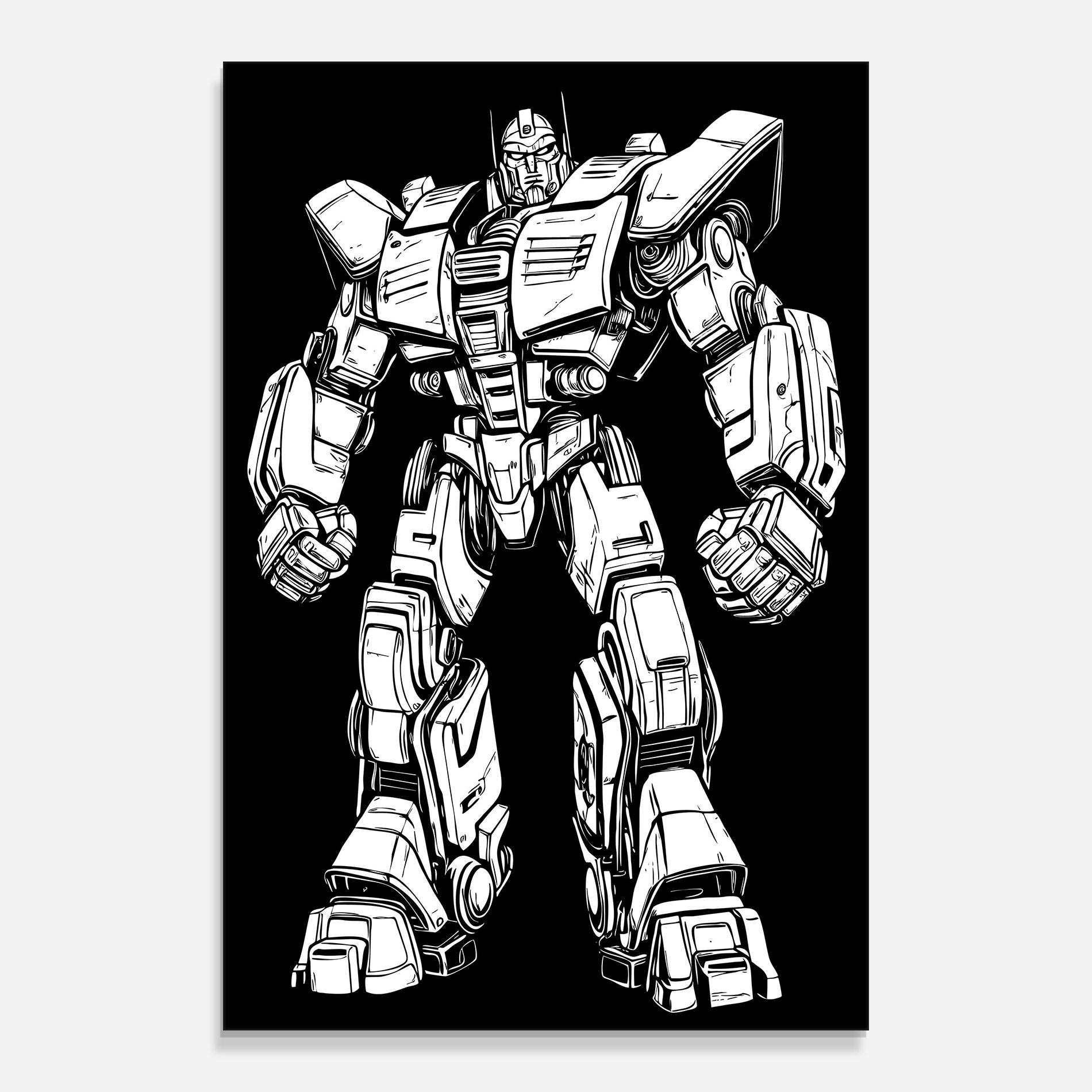 Üvegkép Battlefield Robot Art mockup 0