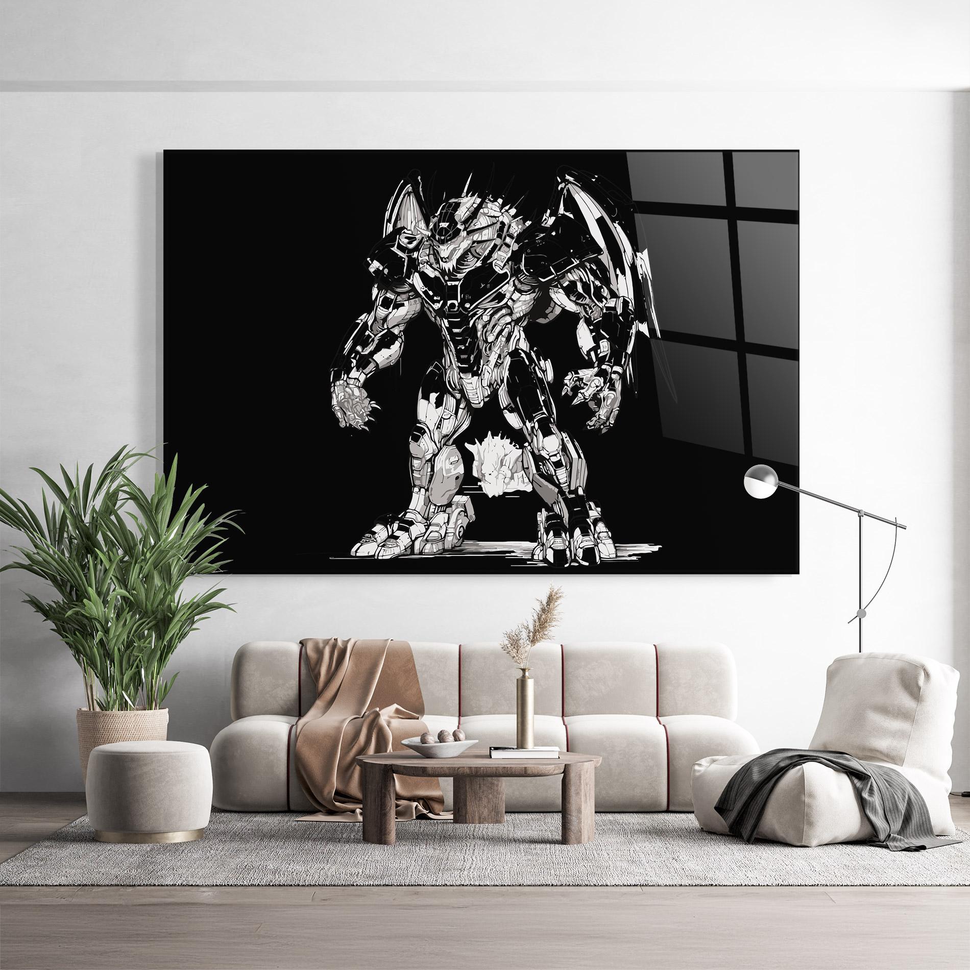 Üvegkép Dragon Robot mockup 9