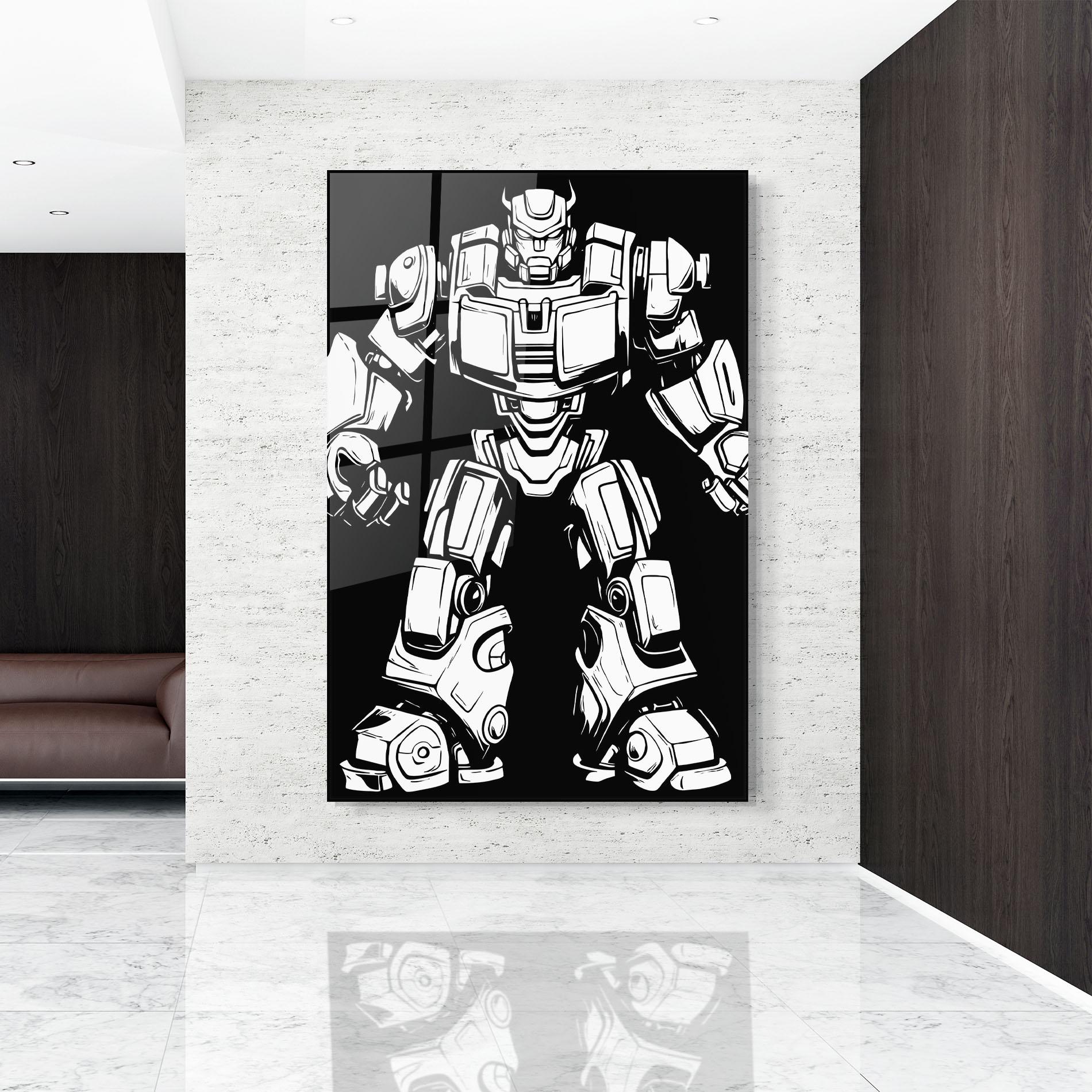 Üvegkép Robot Machine mockup 9