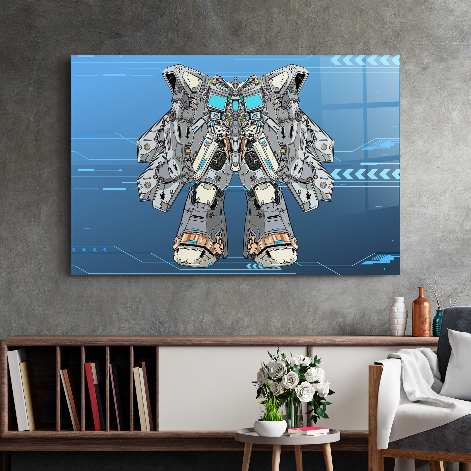 Blue Grey Robot mockup 2