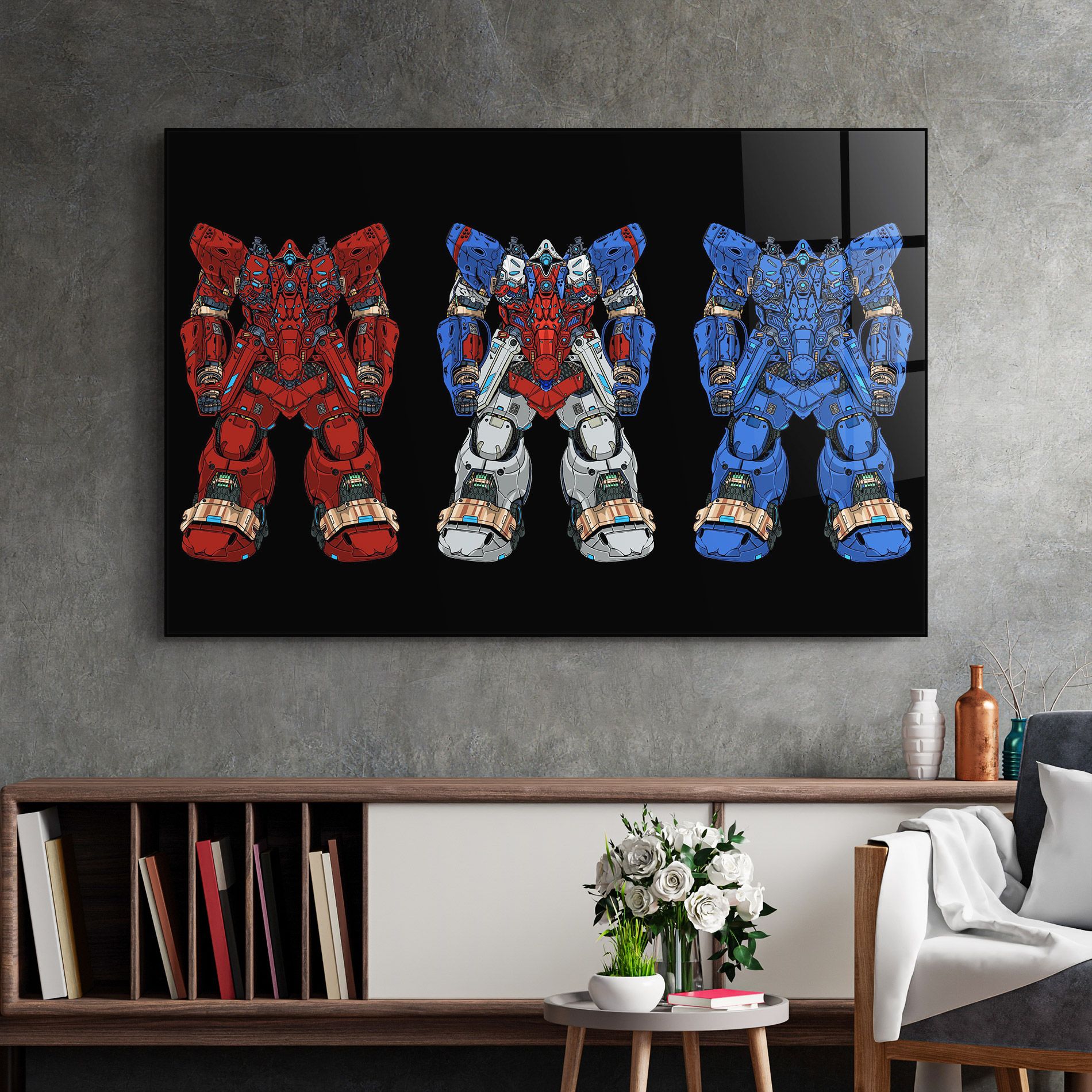 Blue Red Robots mockup 2