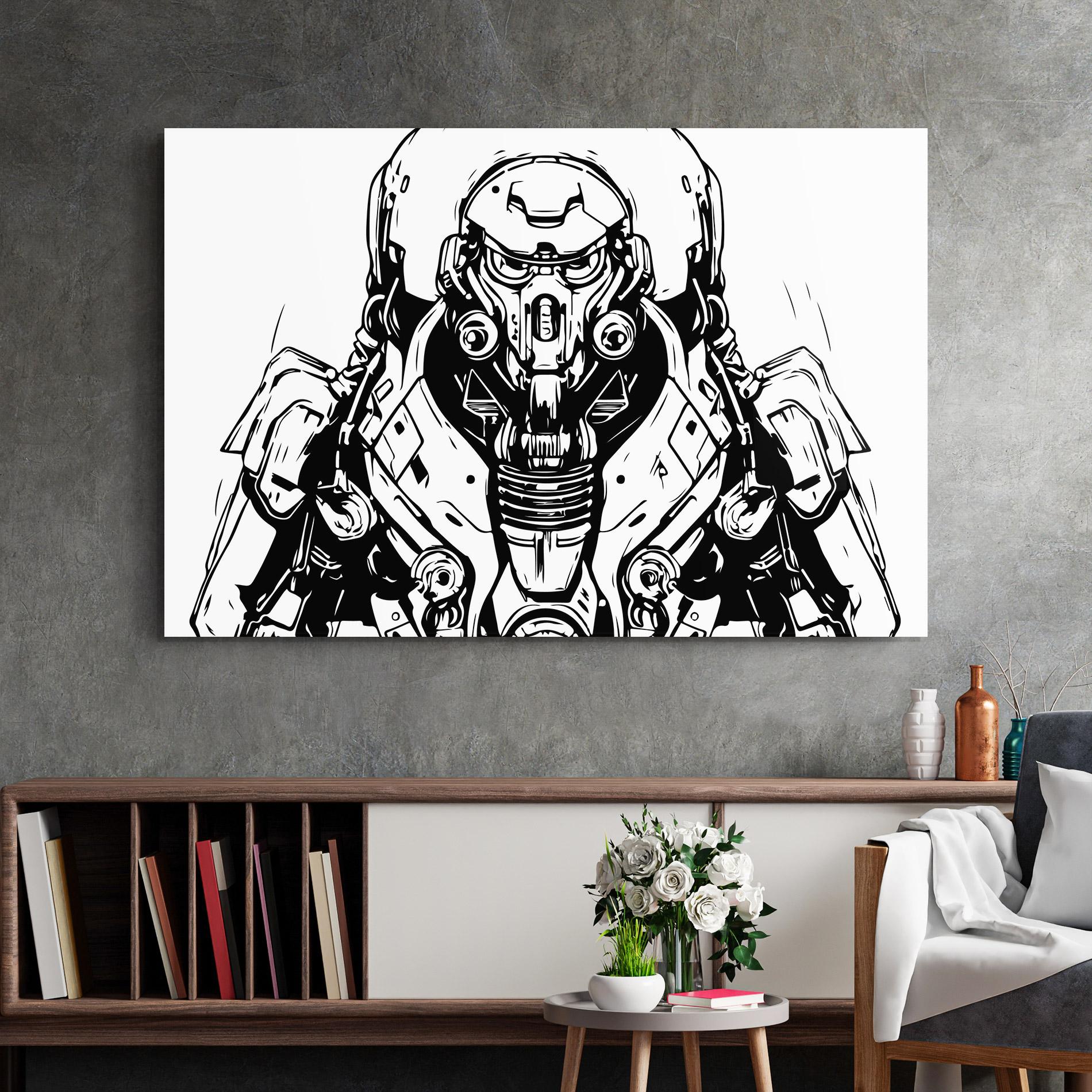 Üvegkép Military Robot mockup 2