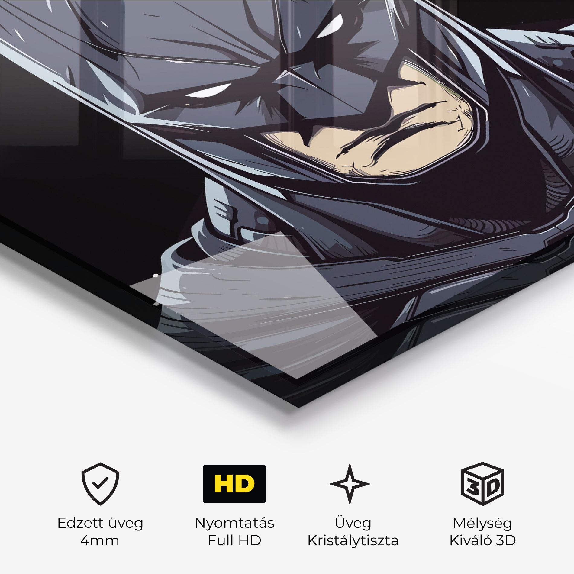 Üvegkép Batman Face mockup 3