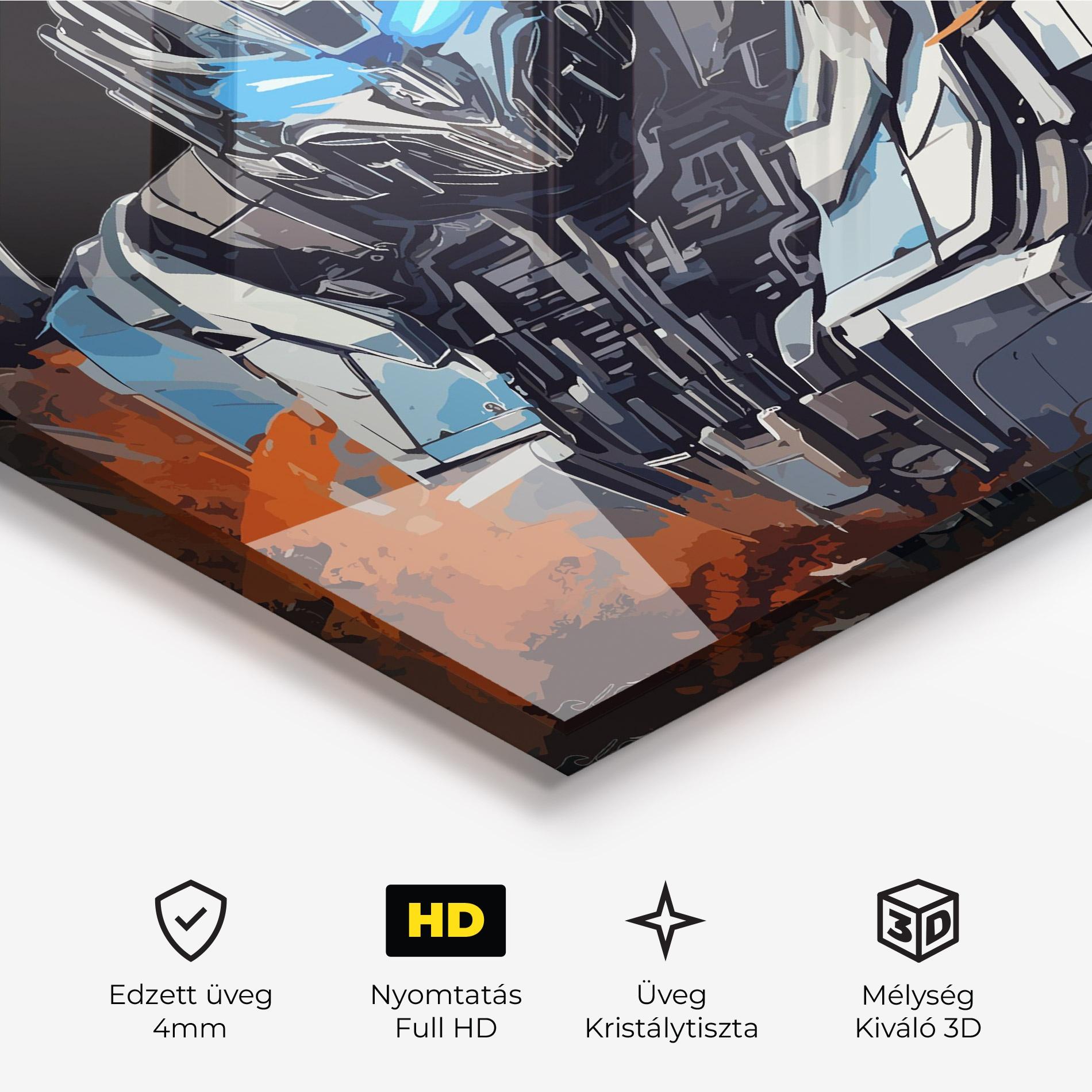 Üvegkép Blue Eyes Transformers mockup 3