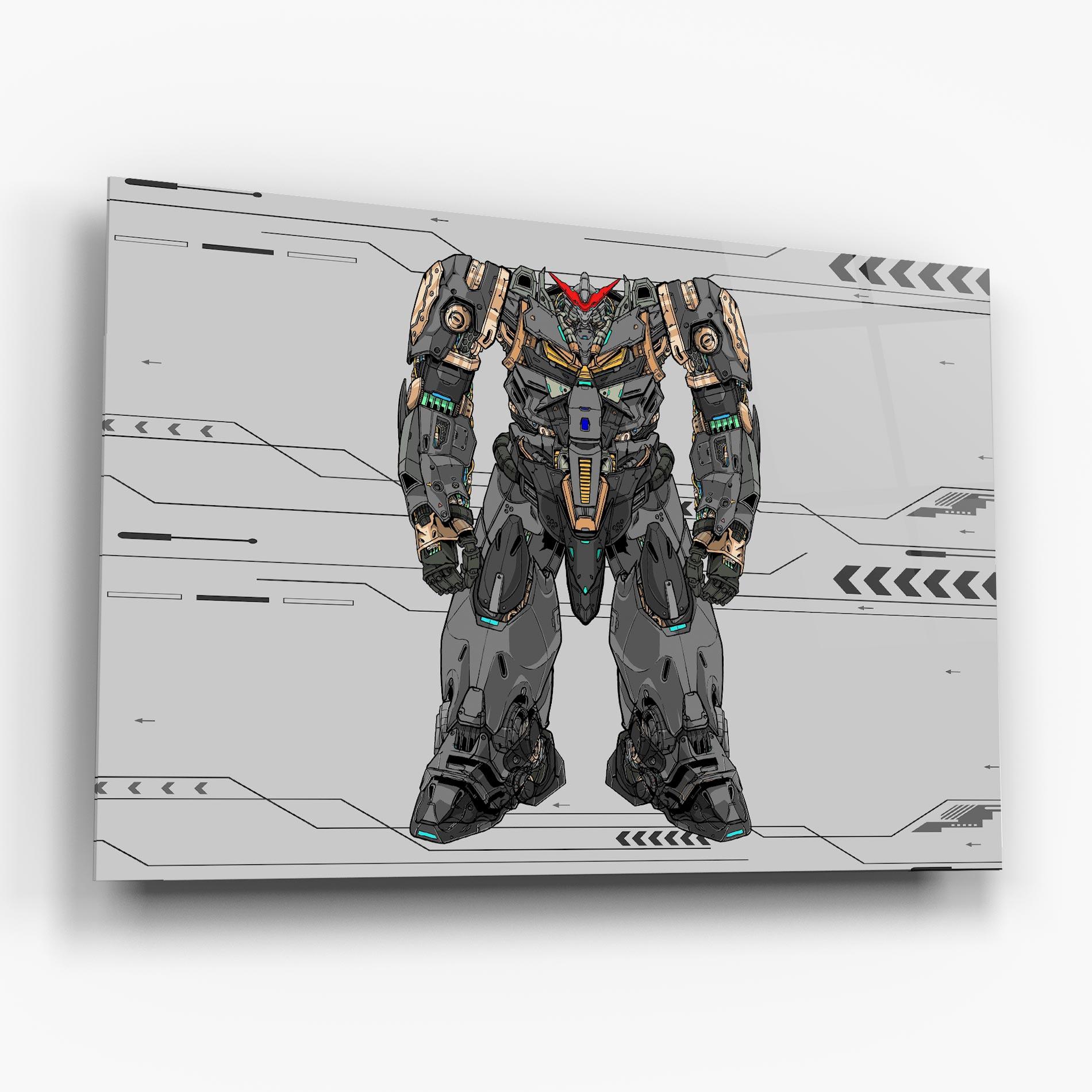 Üvegkép Big Grey Robot mockup 6