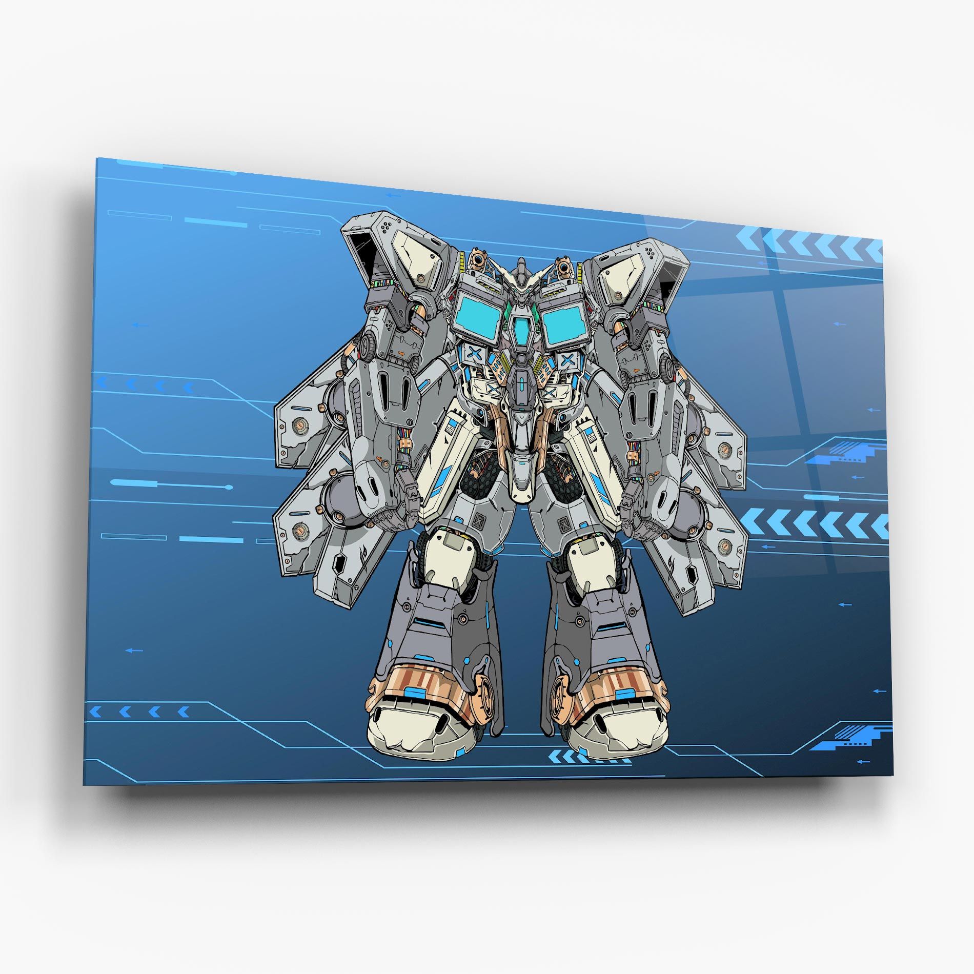 Blue Grey Robot mockup 6