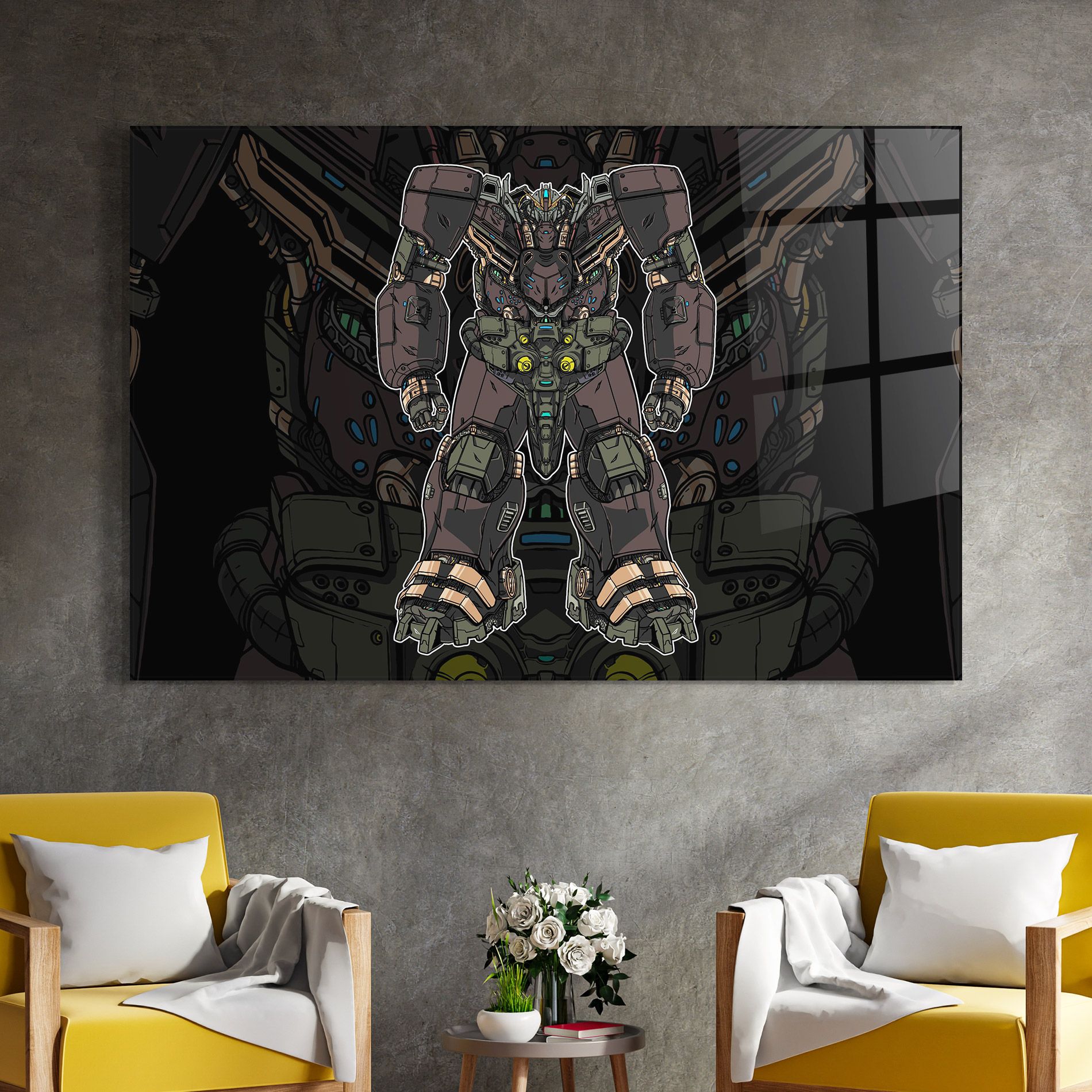 Brown Grey Robot mockup 4