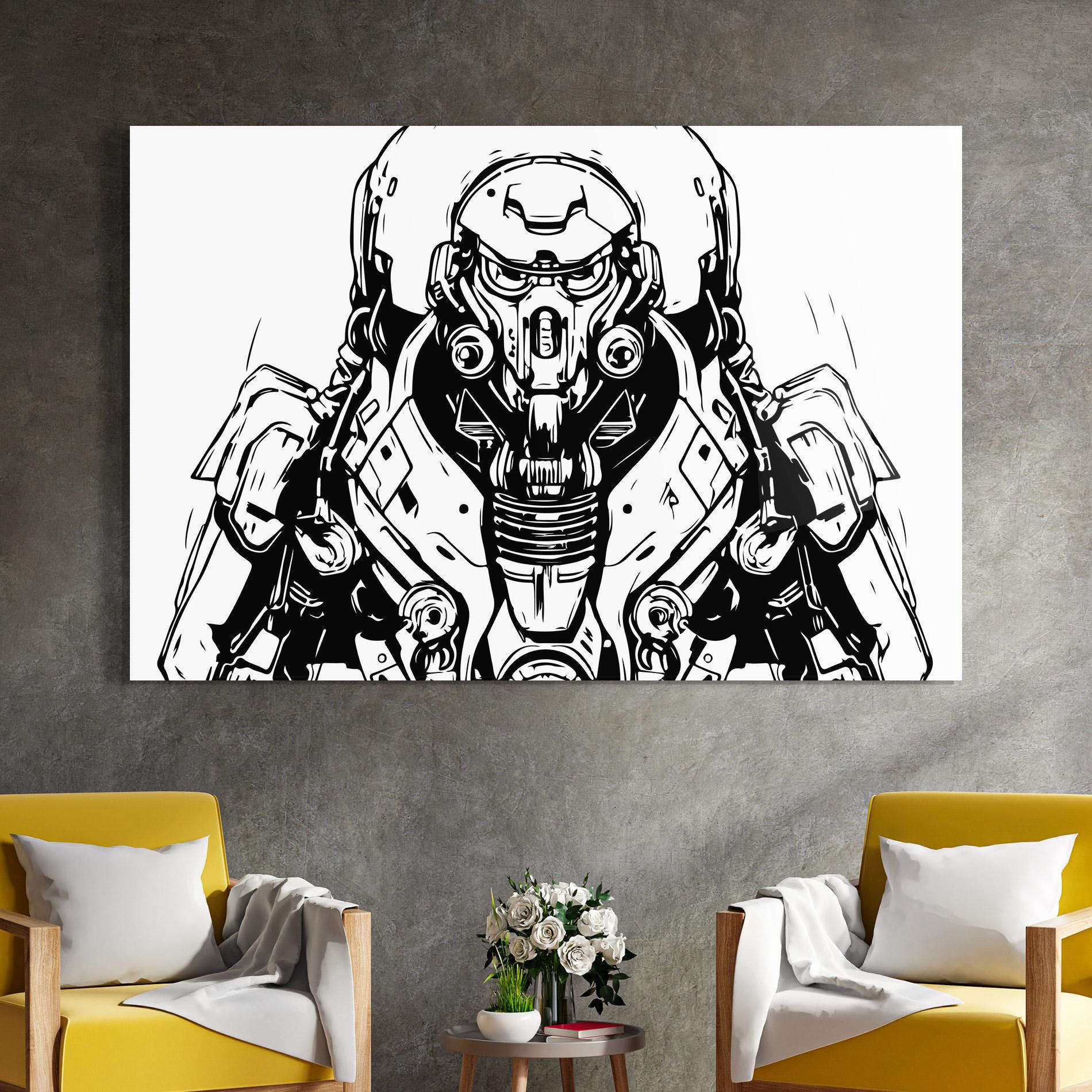 Üvegkép Military Robot mockup 4