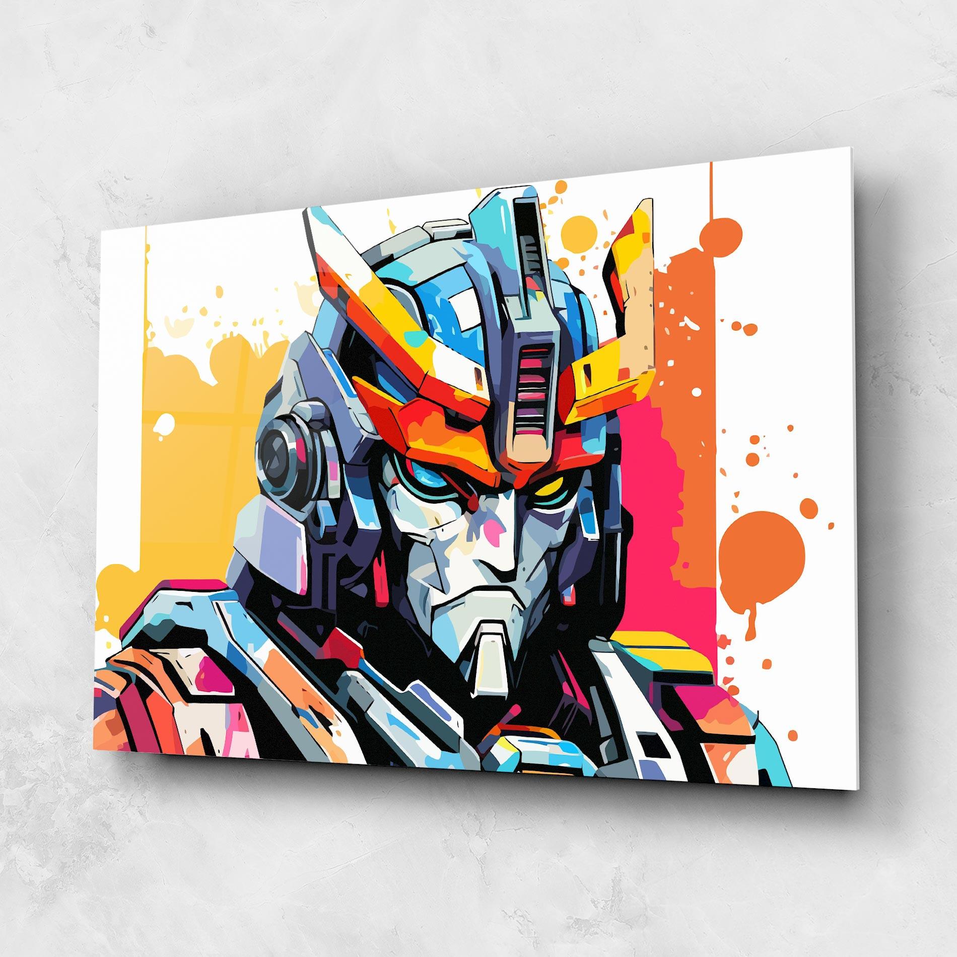 Üvegkép Colorful Art Robot mockup 1