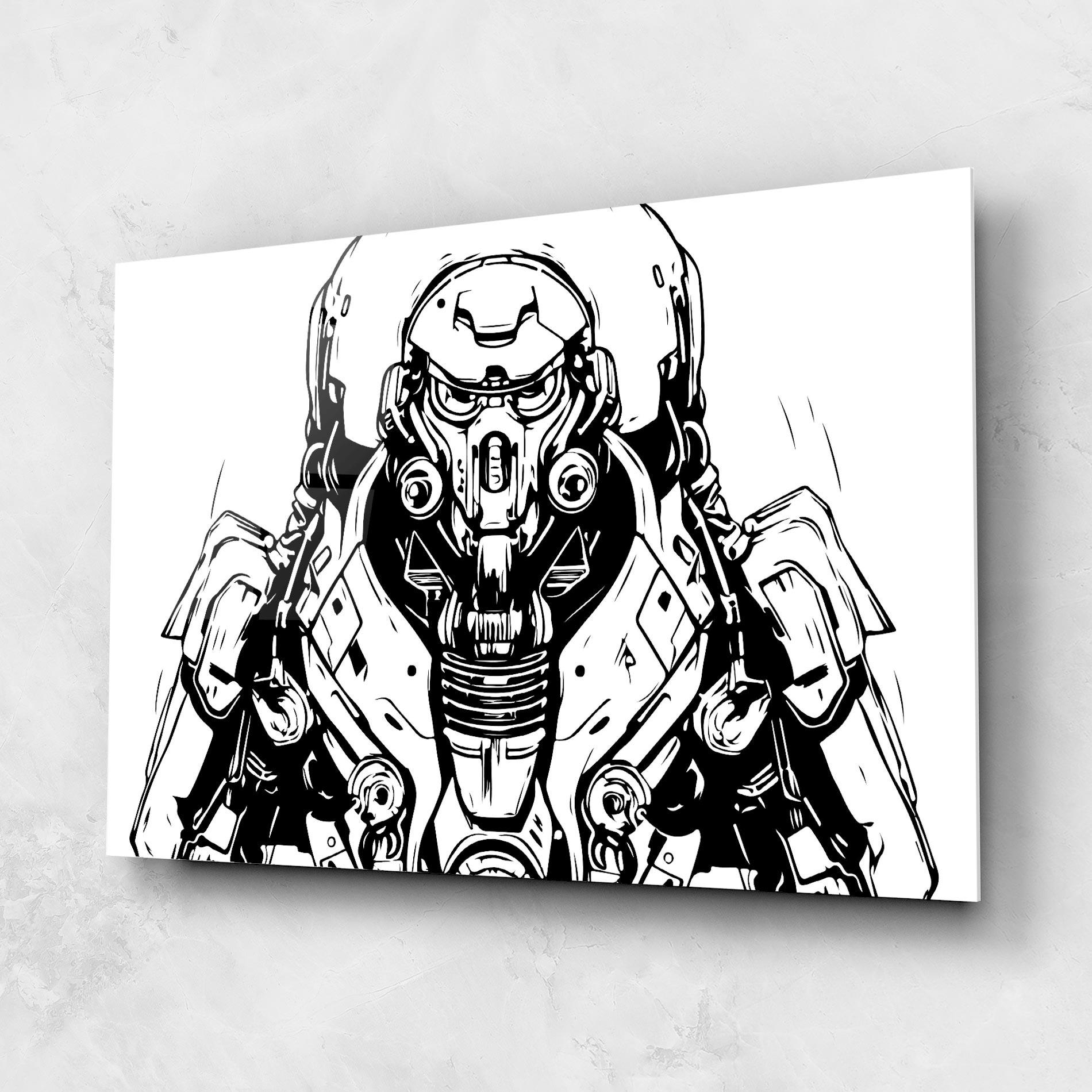 Üvegkép Military Robot mockup 1