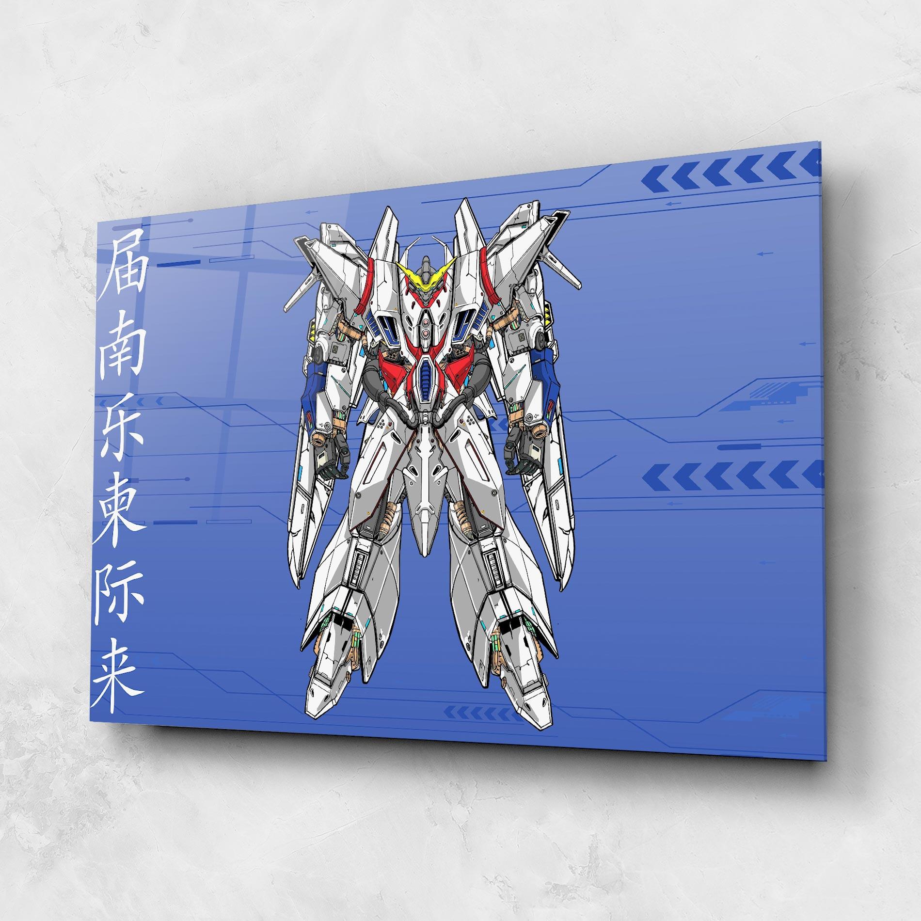 Üvegkép White Red Robot mockup 1