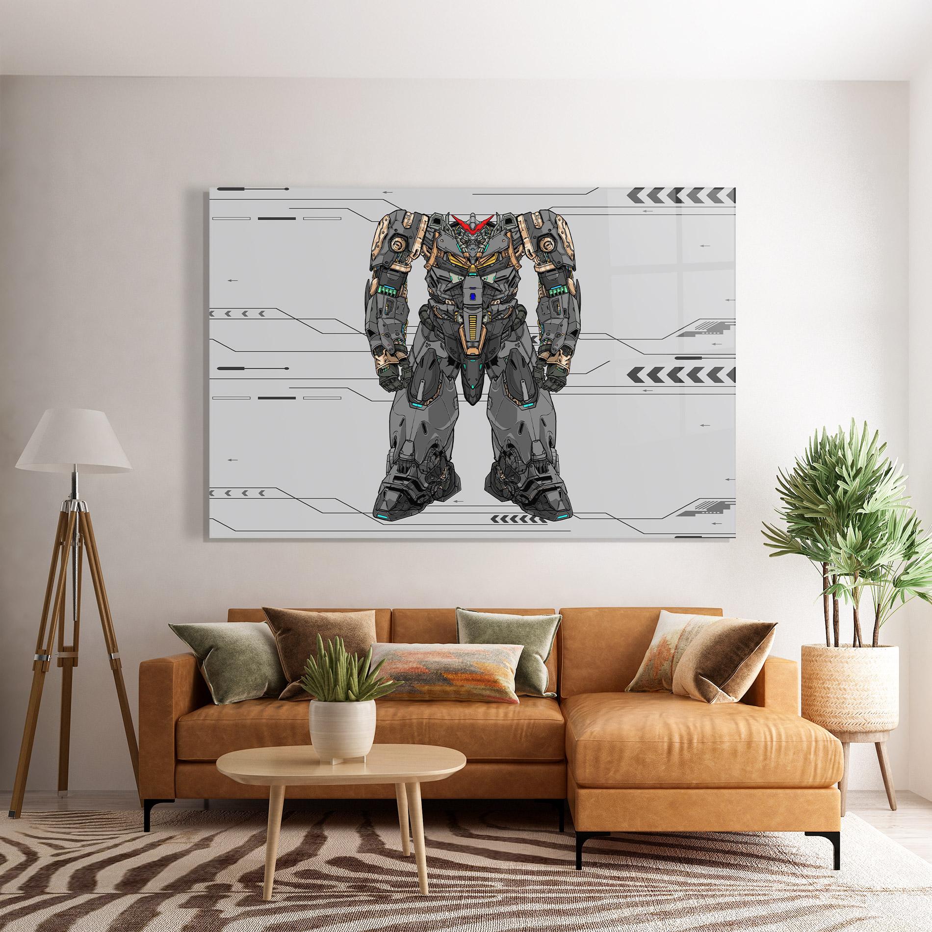 Üvegkép Big Grey Robot mockup 7
