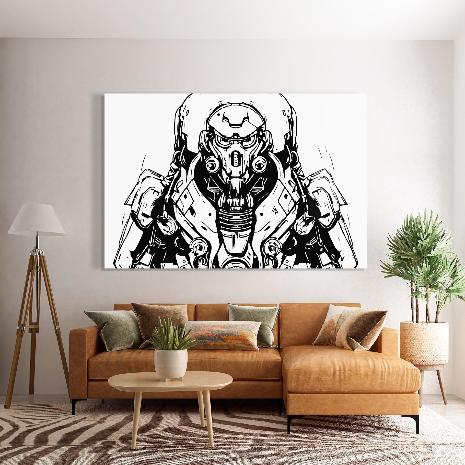 Üvegkép Military Robot mockup 7