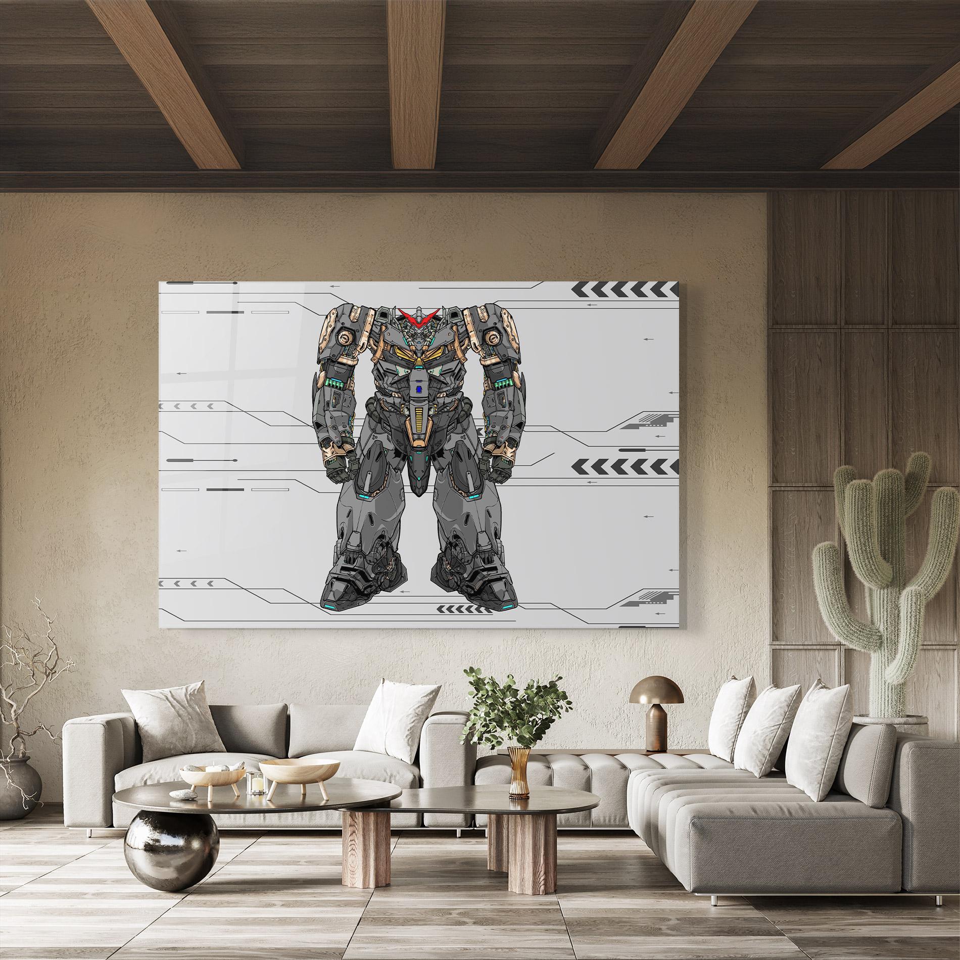 Üvegkép Big Grey Robot mockup 8