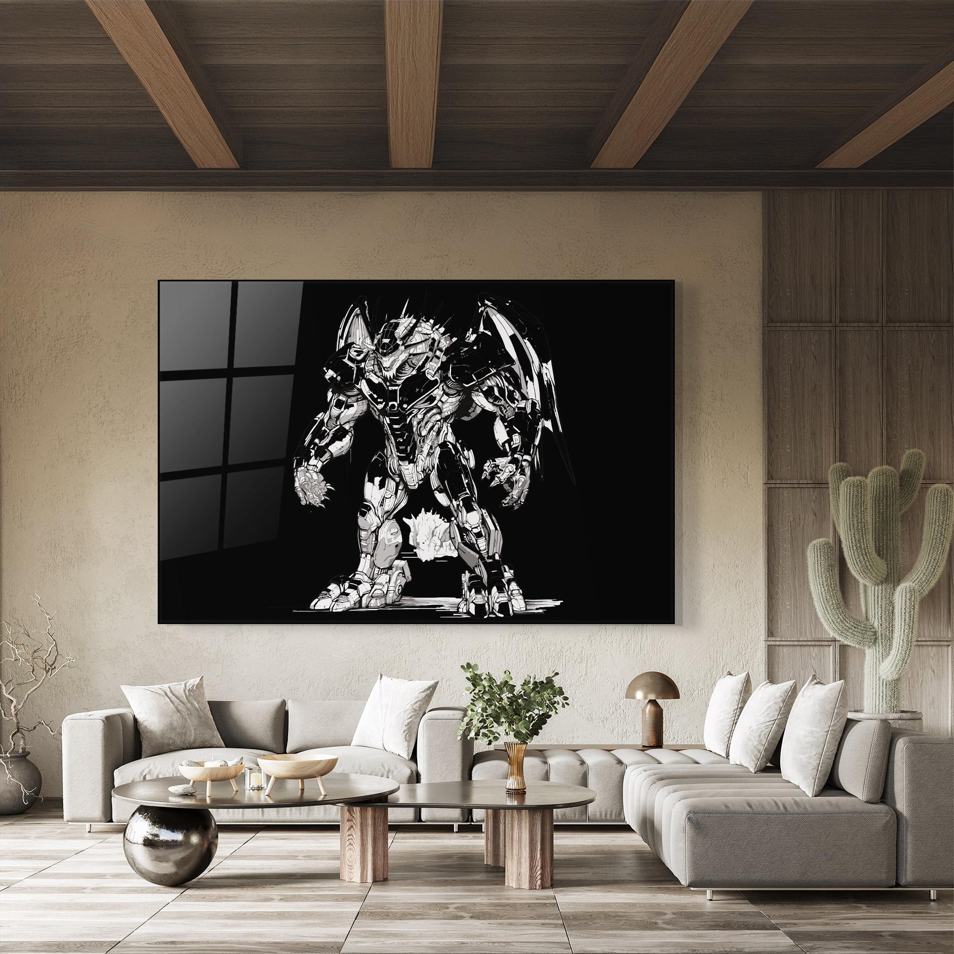Üvegkép Dragon Robot mockup 8