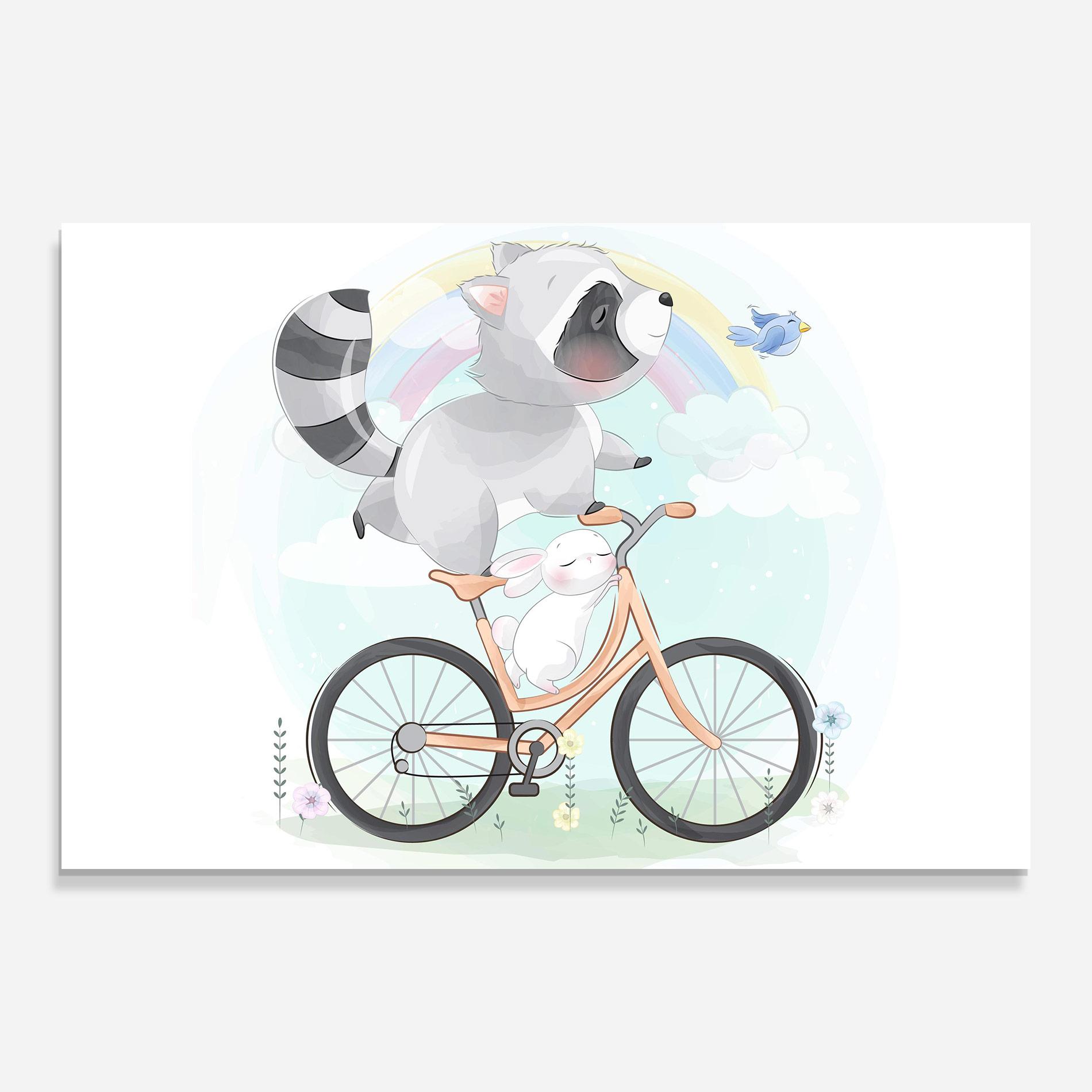 Üvegkép Bike Ride Animal mockup 0
