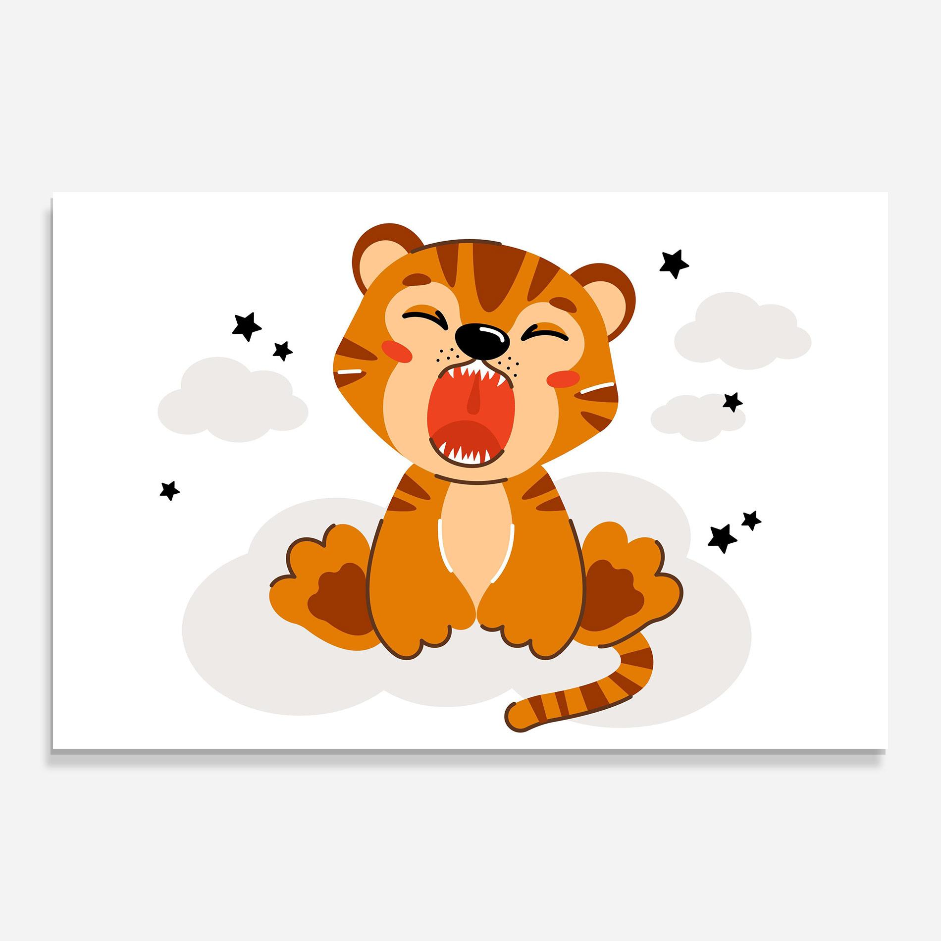 Üvegkép Cute Sleepy Tiger mockup 0
