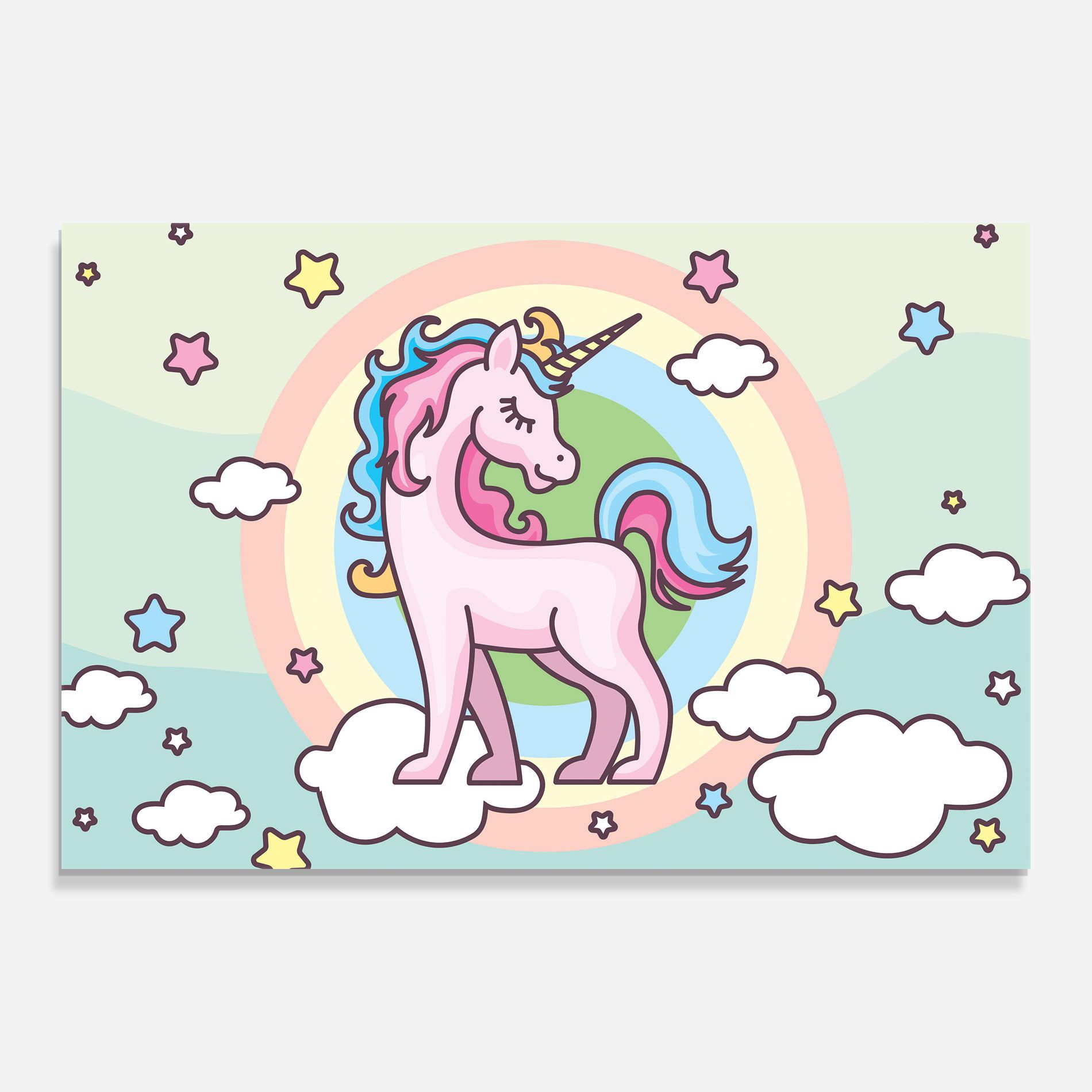 Cute Unicorn Art mockup 0