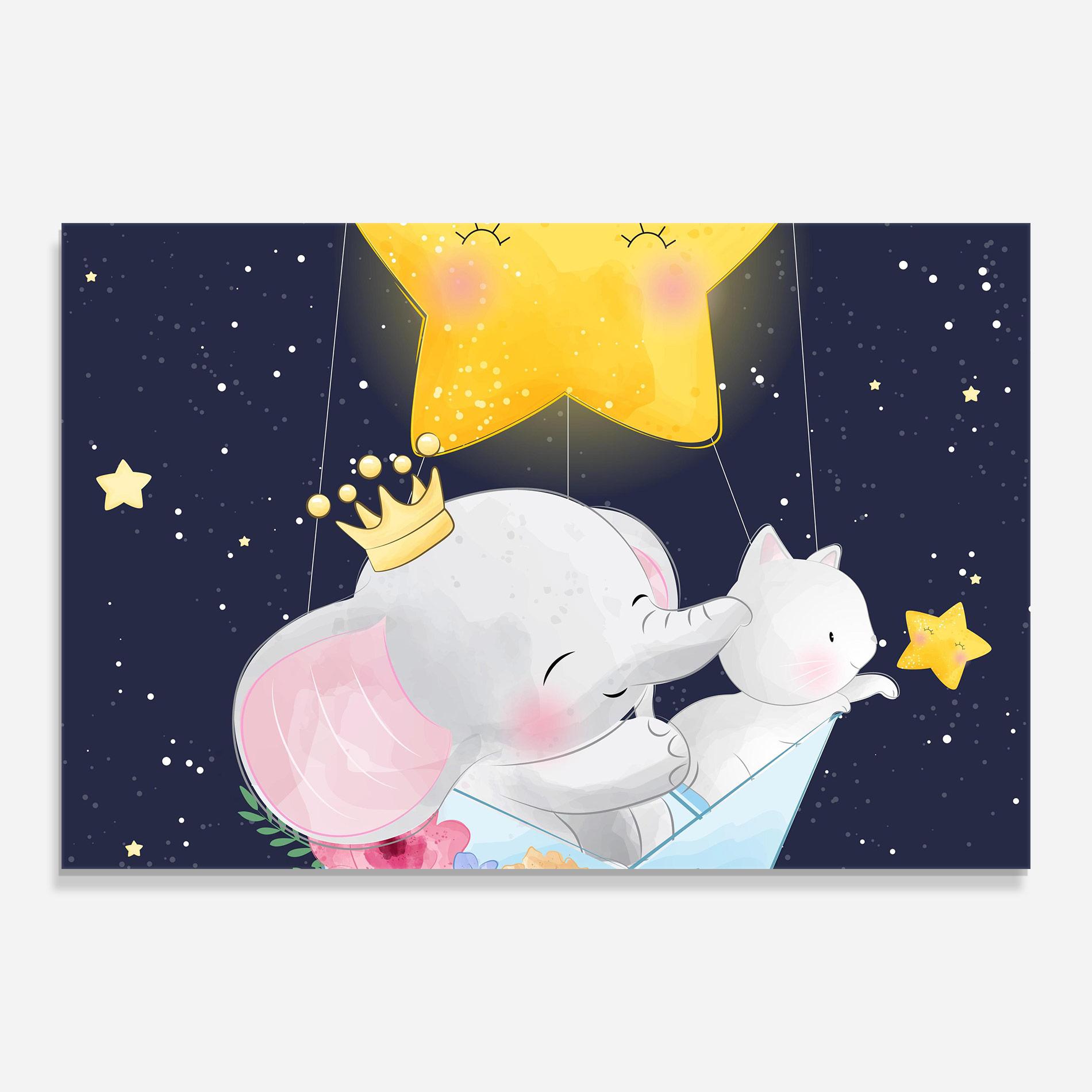 Üvegkép Elephant Cat mockup 0