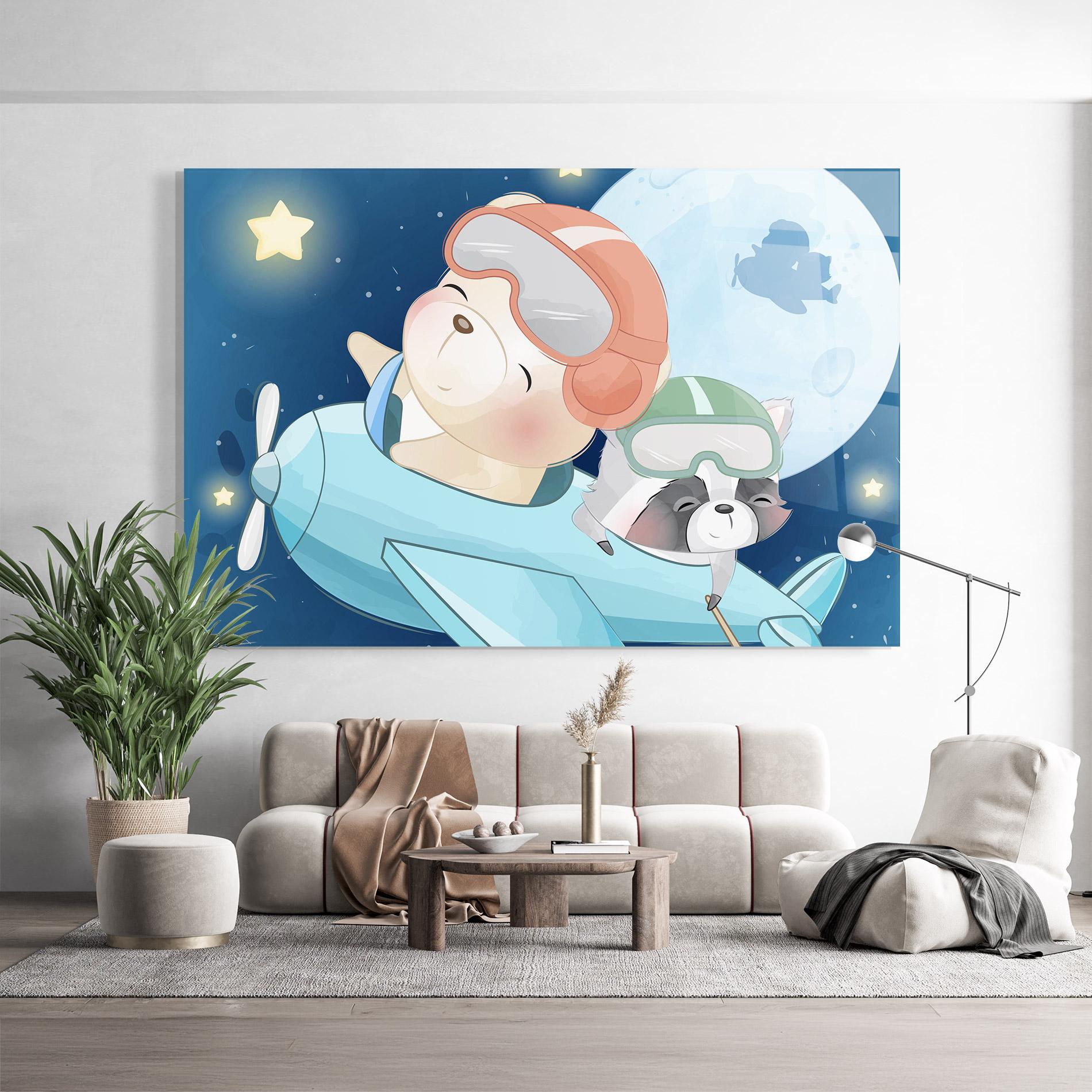 Üvegkép Bear Flying Star mockup 9