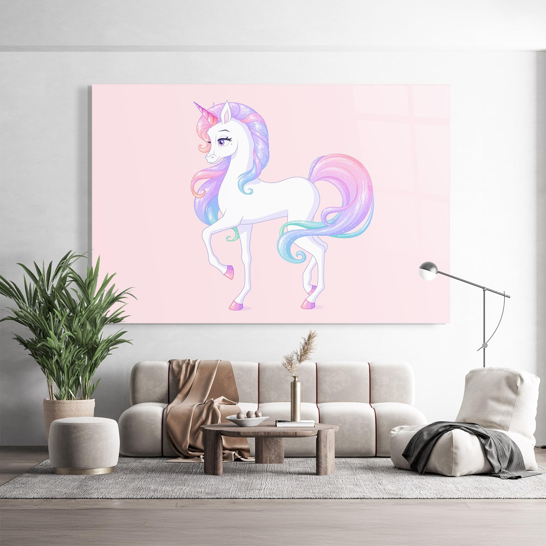Üvegkép Beautiful Unicorn mockup 9