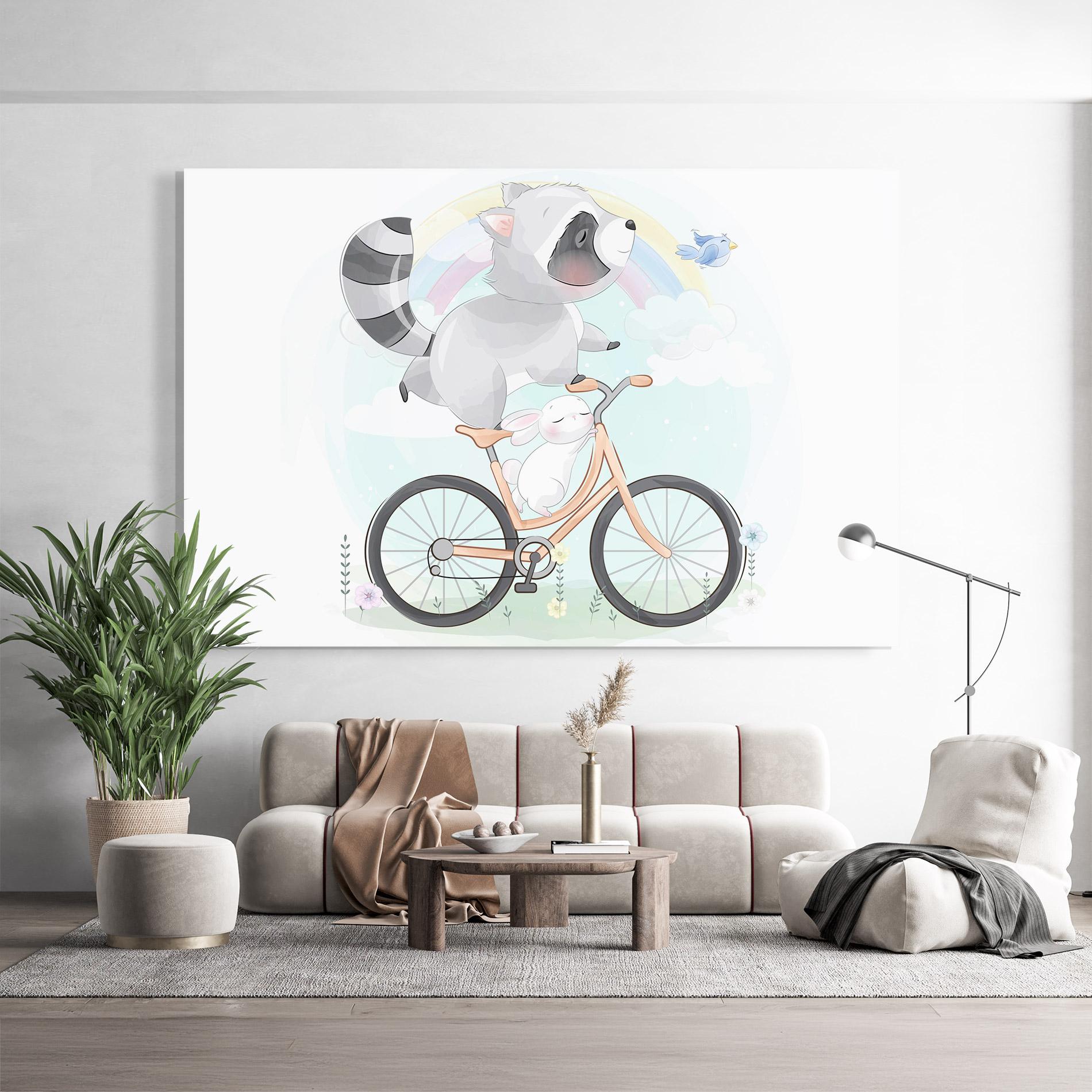 Üvegkép Bike Ride Animal mockup 9