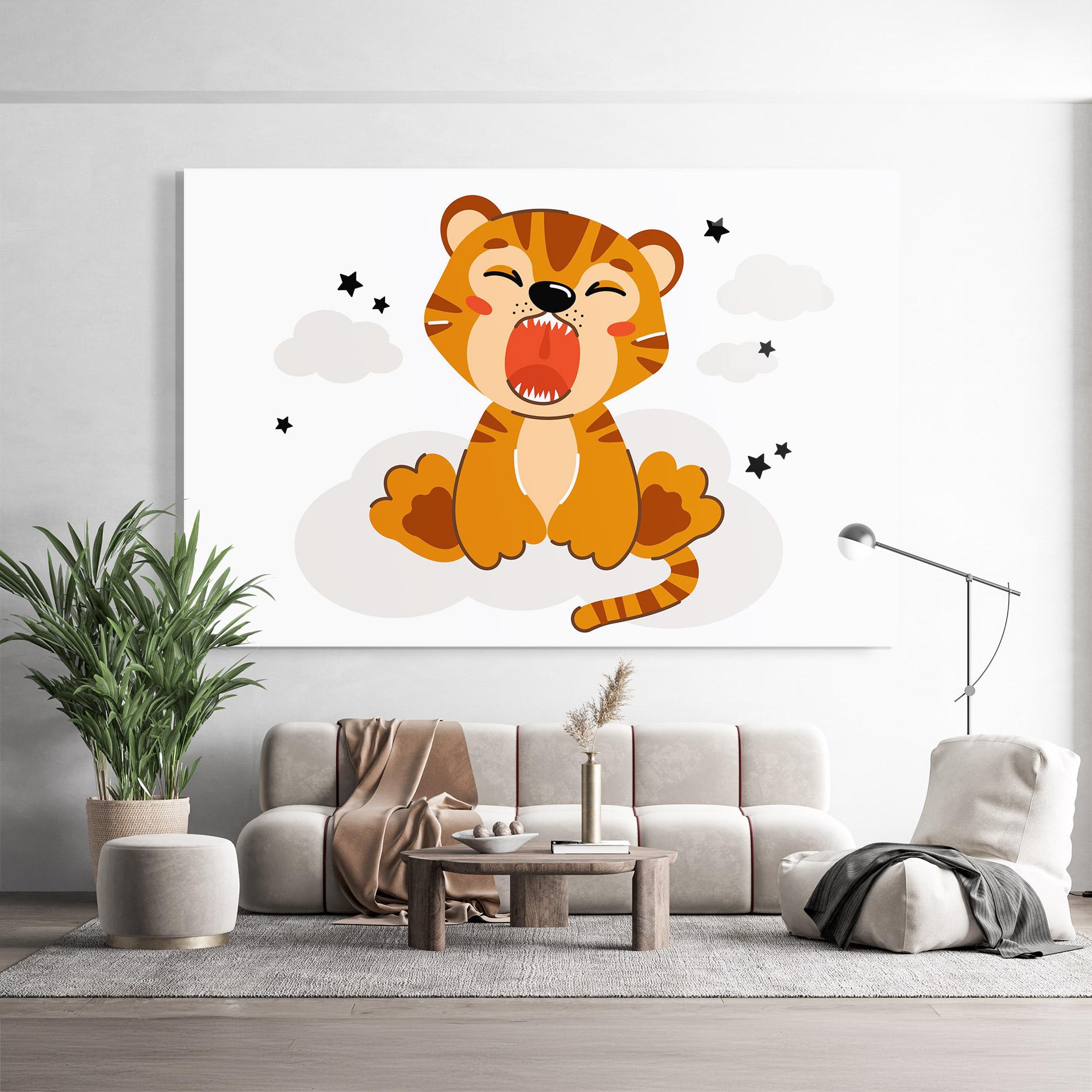 Üvegkép Cute Sleepy Tiger mockup 9