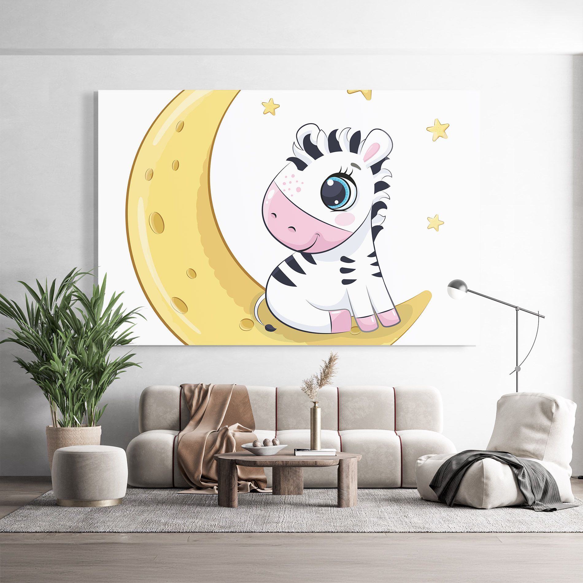 Cute Zebra Moon mockup 9