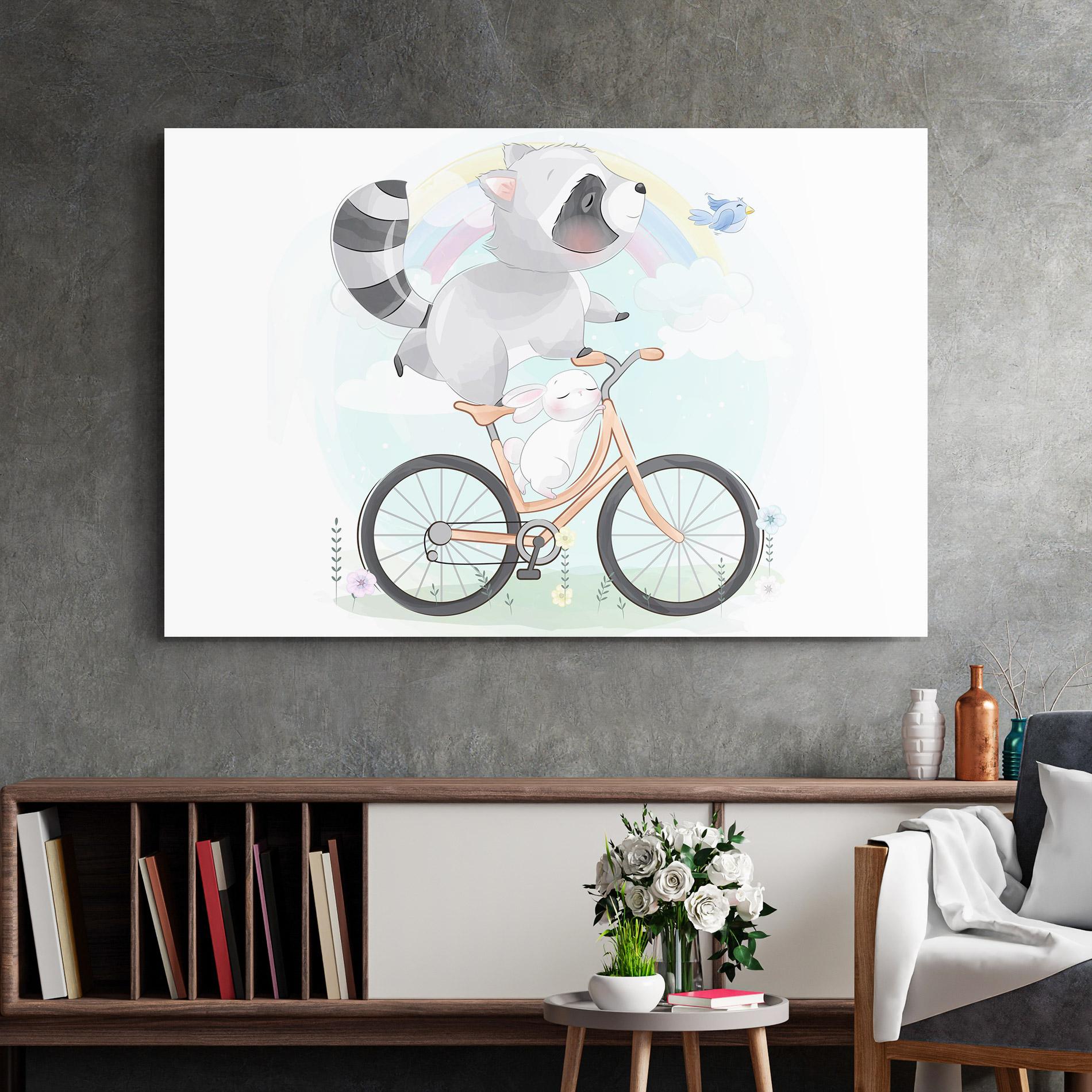 Üvegkép Bike Ride Animal mockup 2