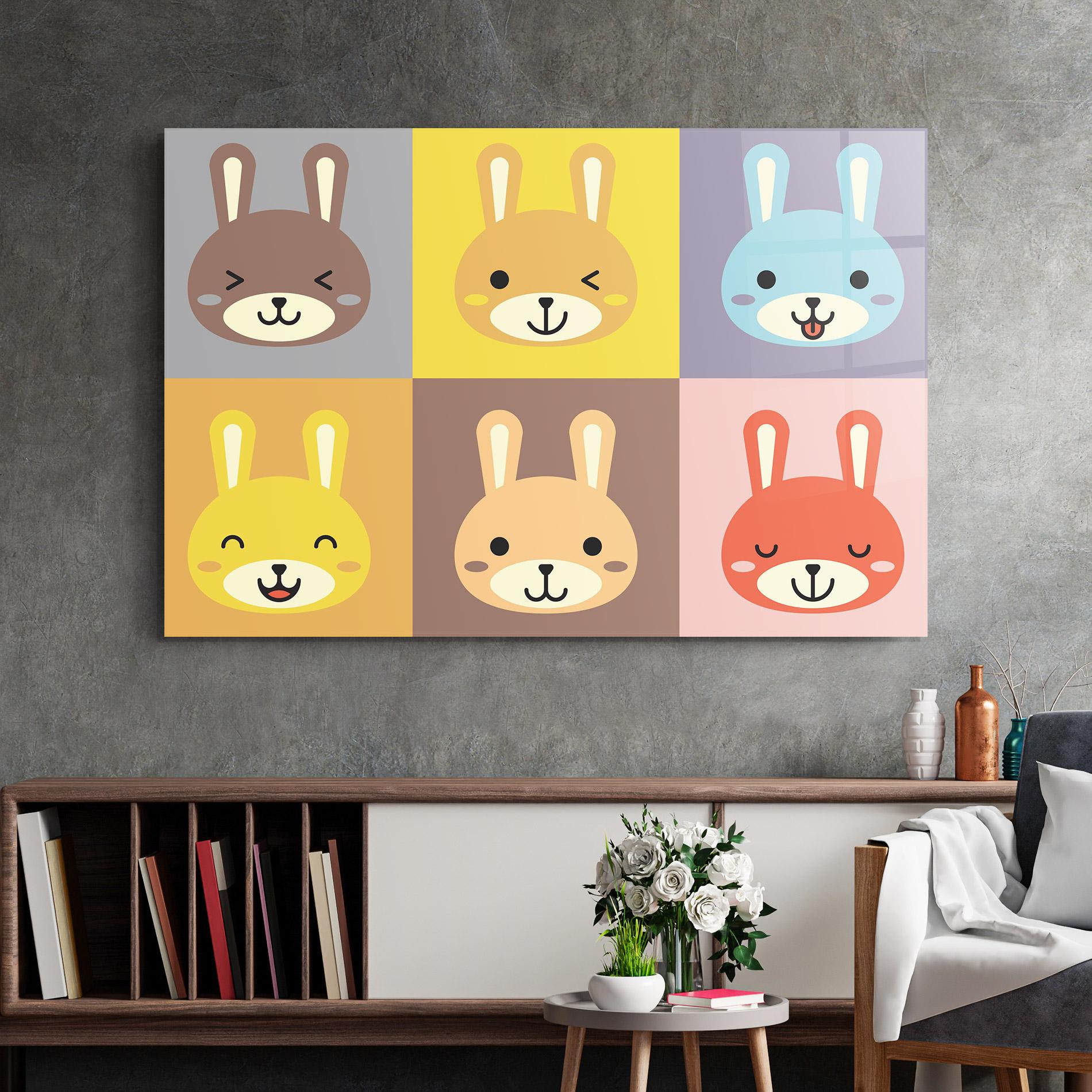 Üvegkép Bunny Colors mockup 2